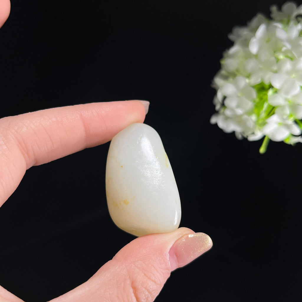 和田玉白玉“金缕穿云”洒金皮籽料（yc353871）
