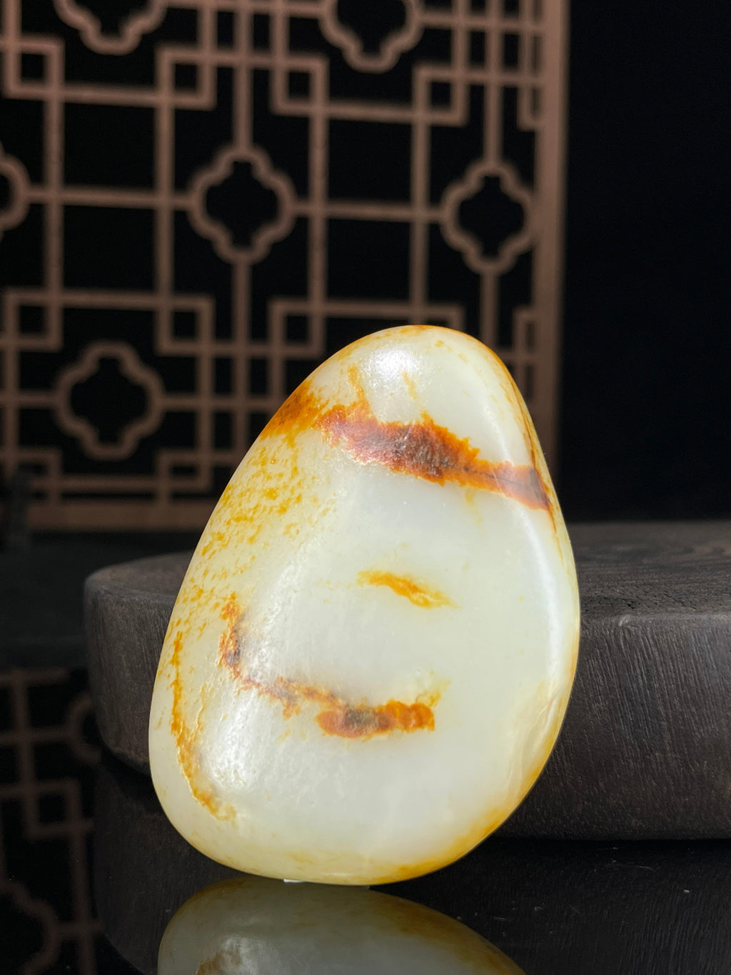 新疆和田玉白玉籽料原石洒金皮挂件12（yc234095）