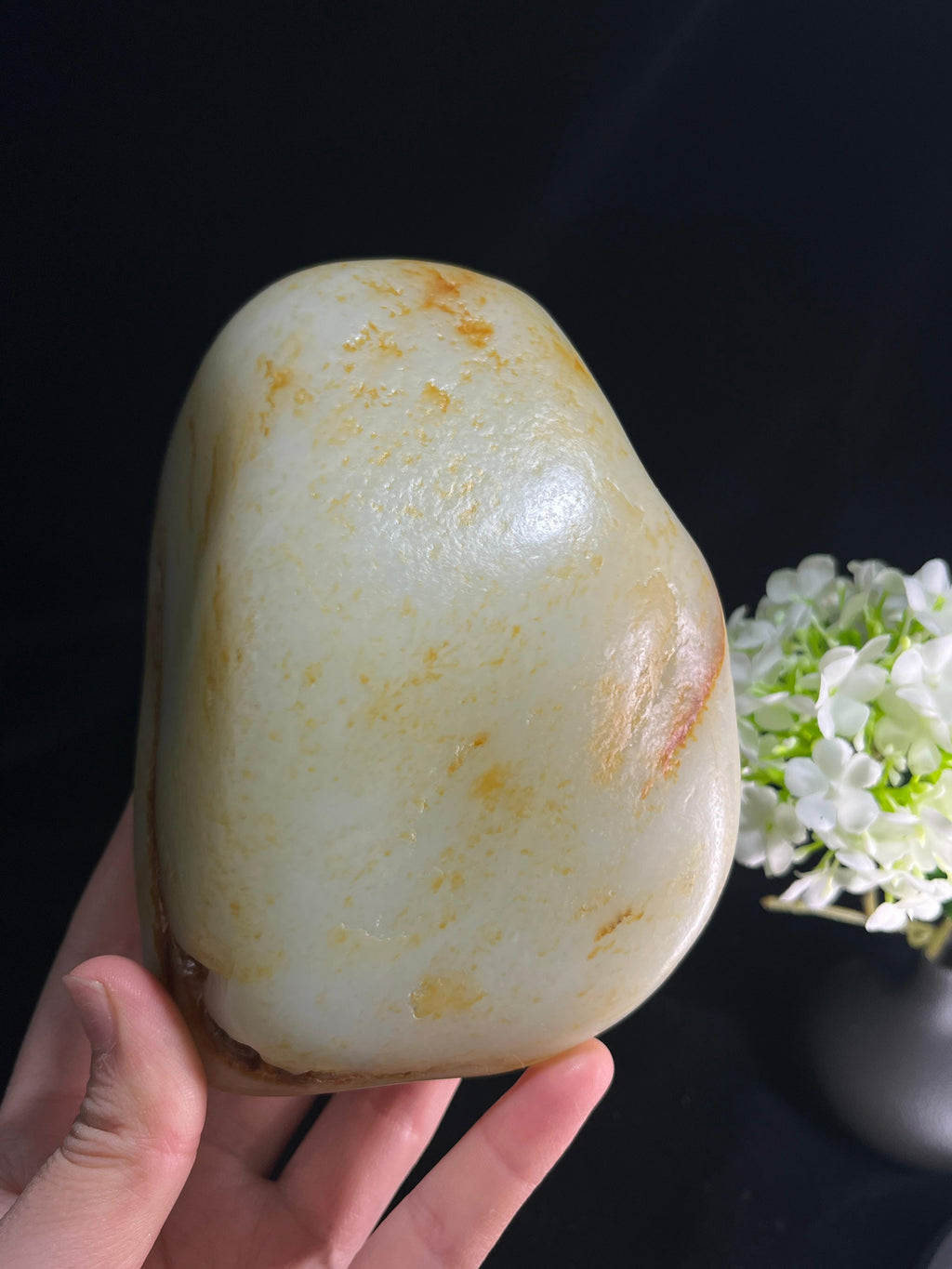 新疆和田玉收藏级洒金皮籽料原石（yc253264）