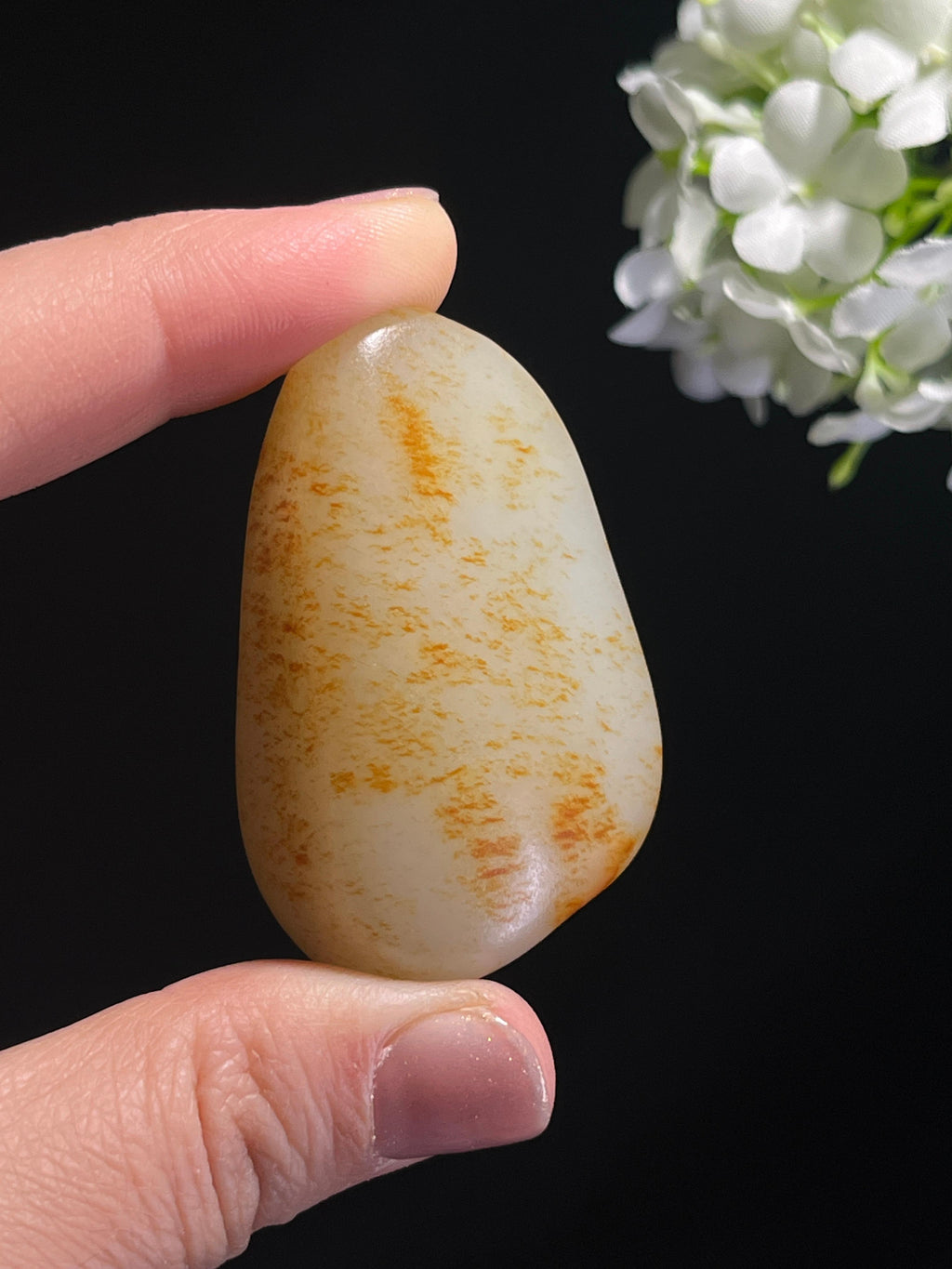 和田玉收藏级白玉洒金皮籽料原石（yc262735）