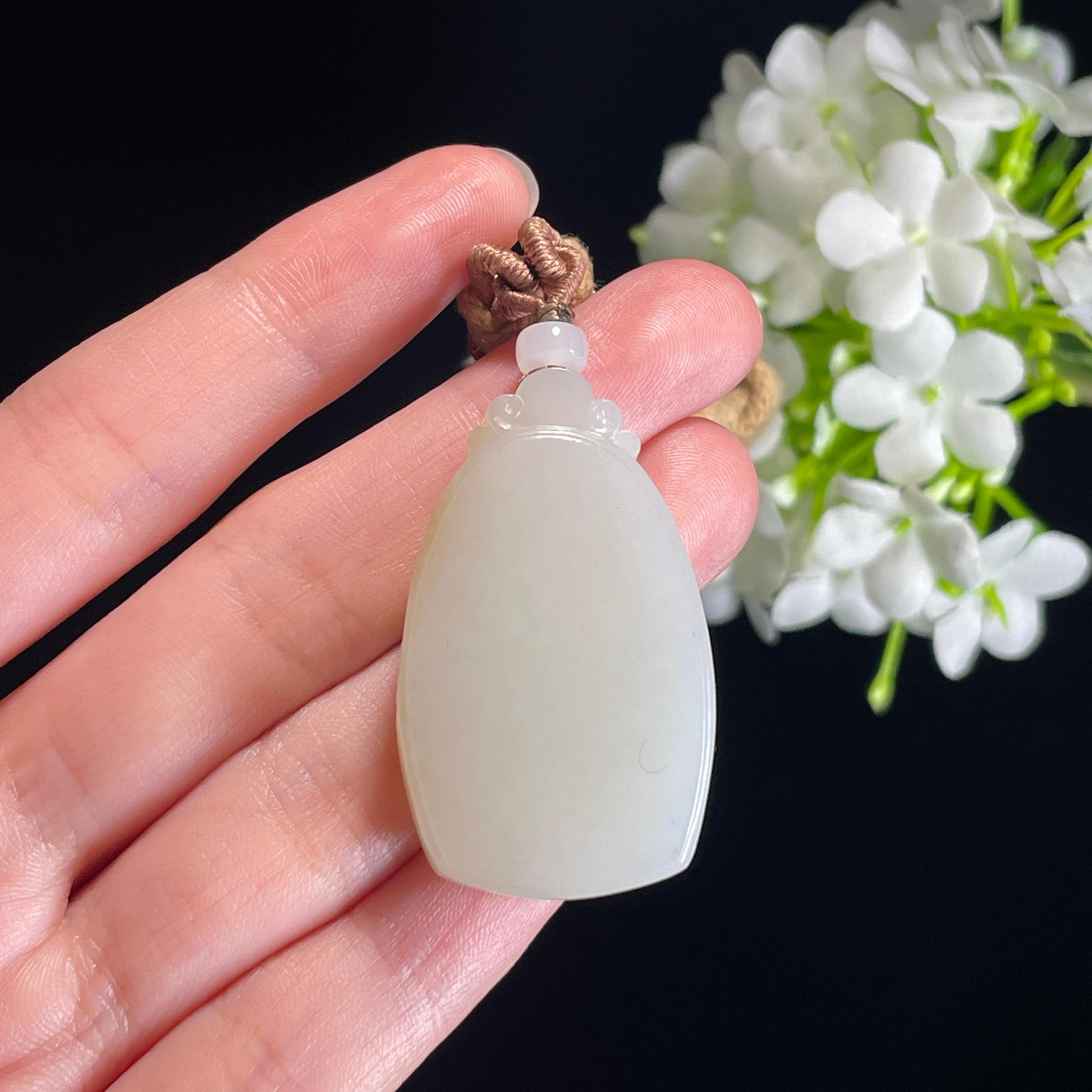 和田玉籽料白玉 “雅形素福挂件”（yc325534）