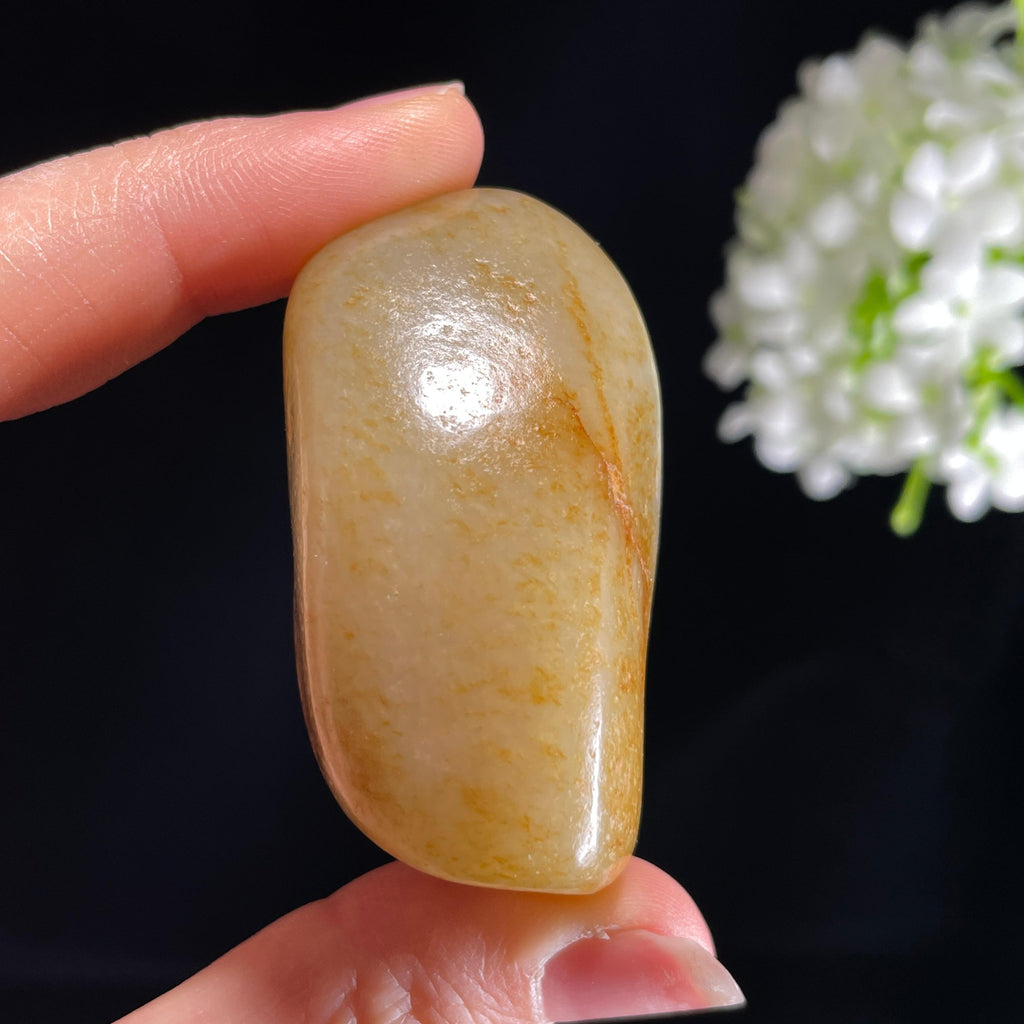和田玉“霜江落金”白玉洒金皮籽料（yc420560）