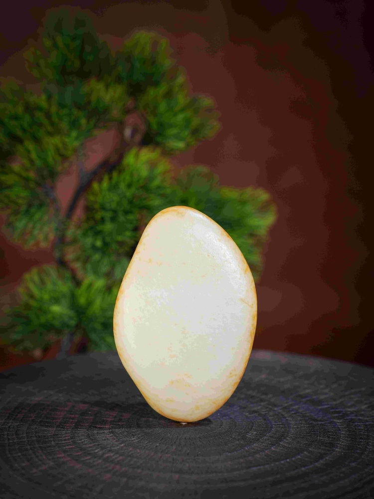 和田玉——洒金皮一级白手把籽