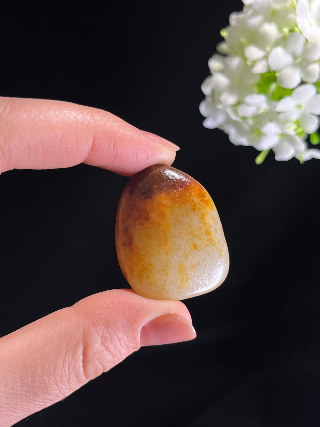 新疆天然和田玉“焦糖裹玉”洒金皮籽料原石（yc277043）