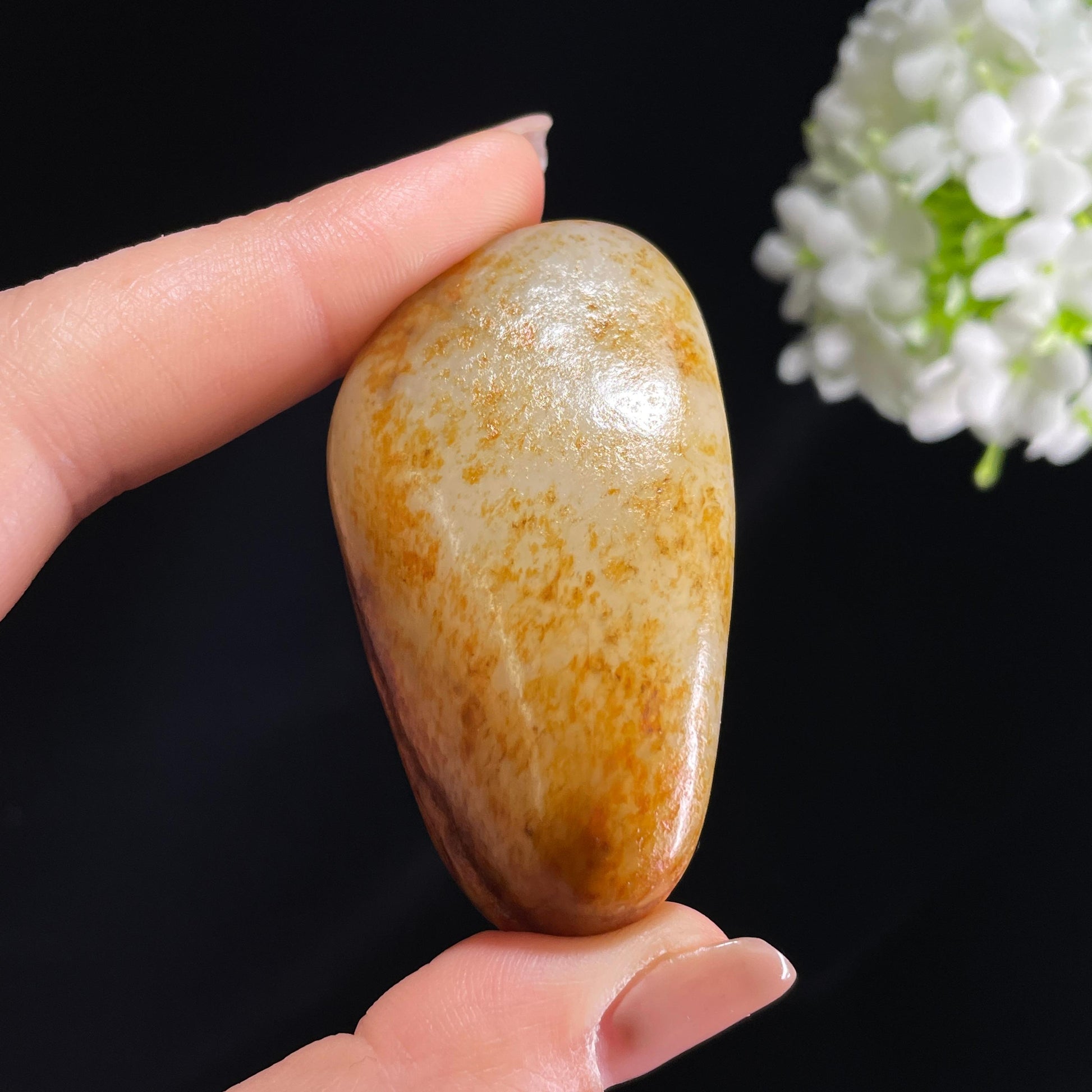 和田玉白玉“风过红原”聚红皮籽料（yc378996）