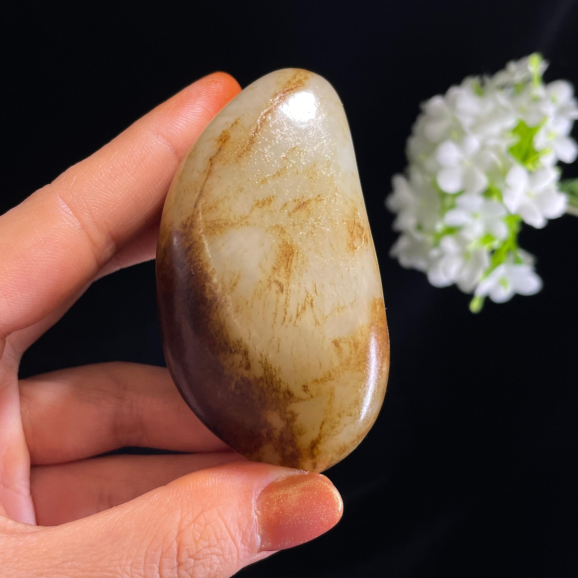 和田玉白玉“溪山清远”秋梨皮籽料（yc375285）