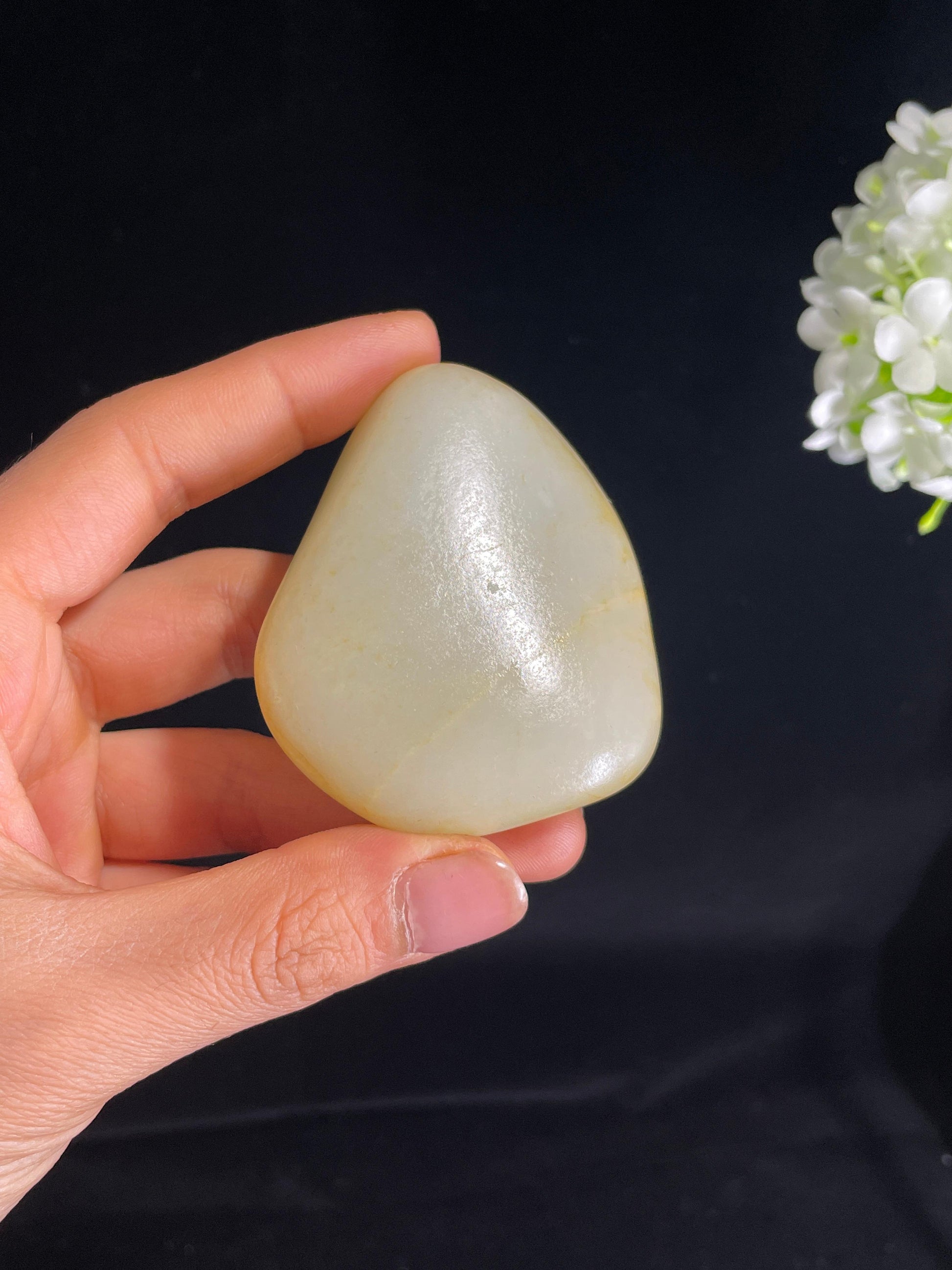 新疆天然和田玉白玉籽料原石（yc272693）