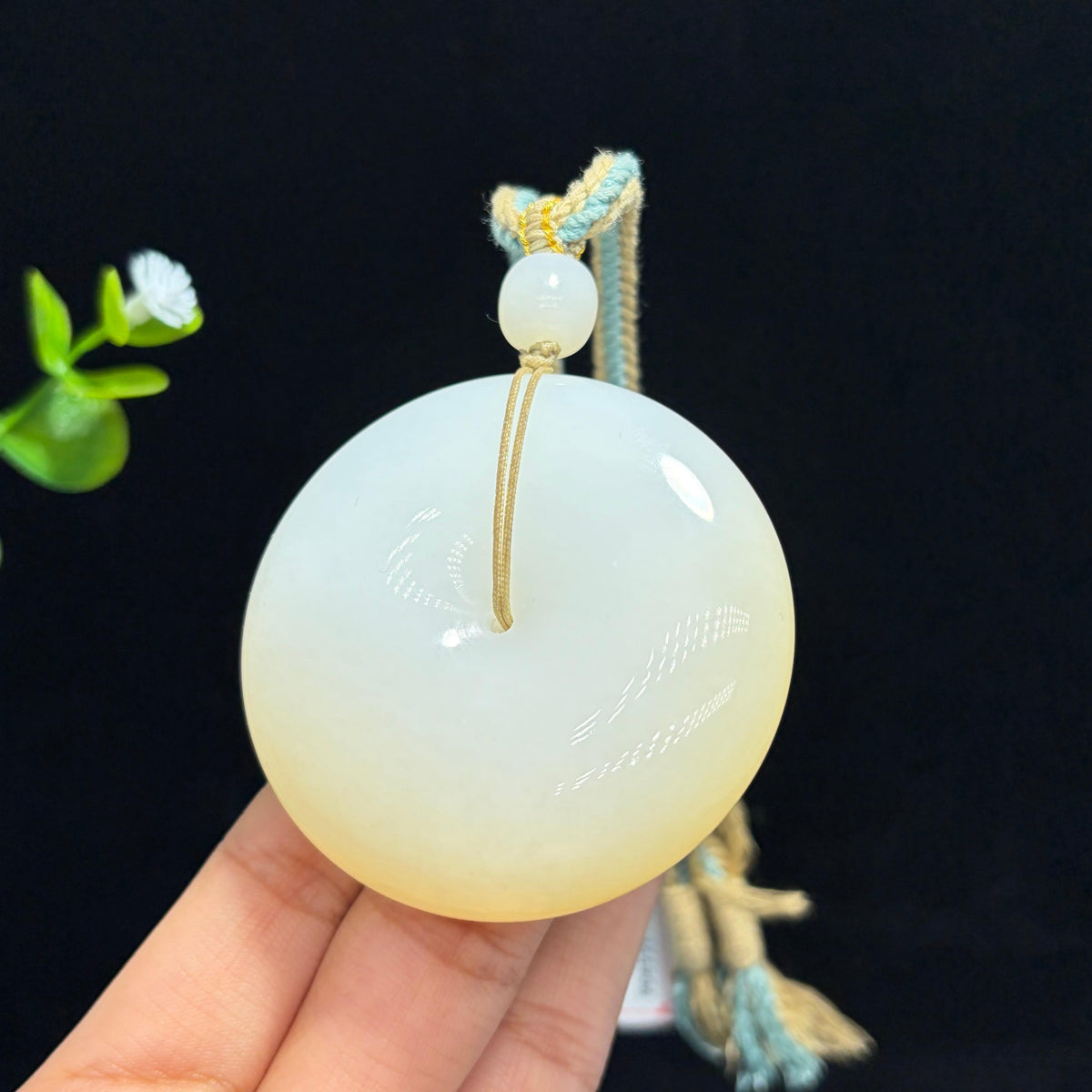 精品和田糖白玉大平安扣（yc776207）