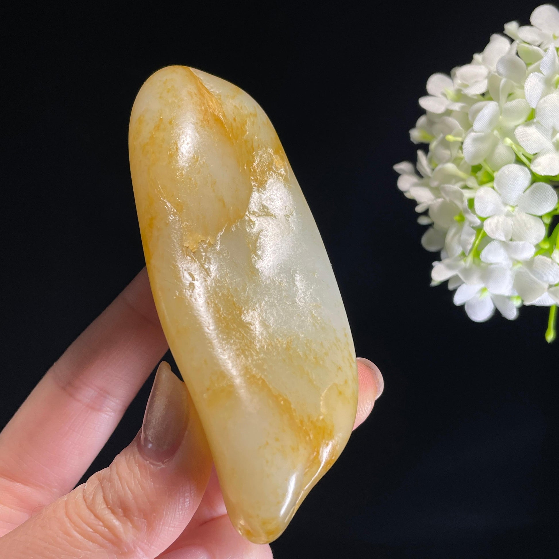 新疆天然和田玉“金风玉露”洒金皮籽料（yc317440）