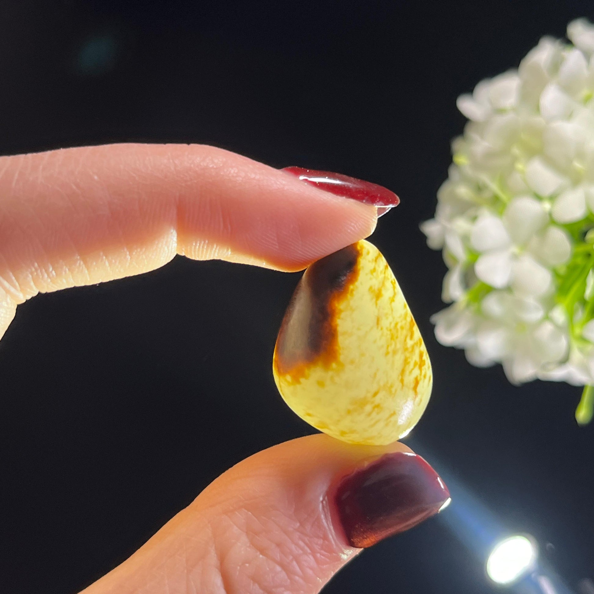 和田玉白玉“霜华鎏影”洒金聚红皮籽料（yc336367）