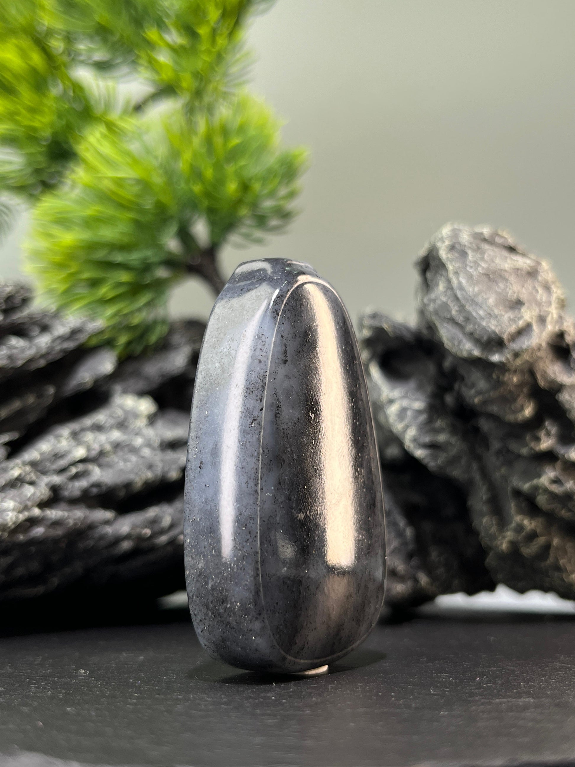 和田玉青花籽料平安无事牌（yc228613）