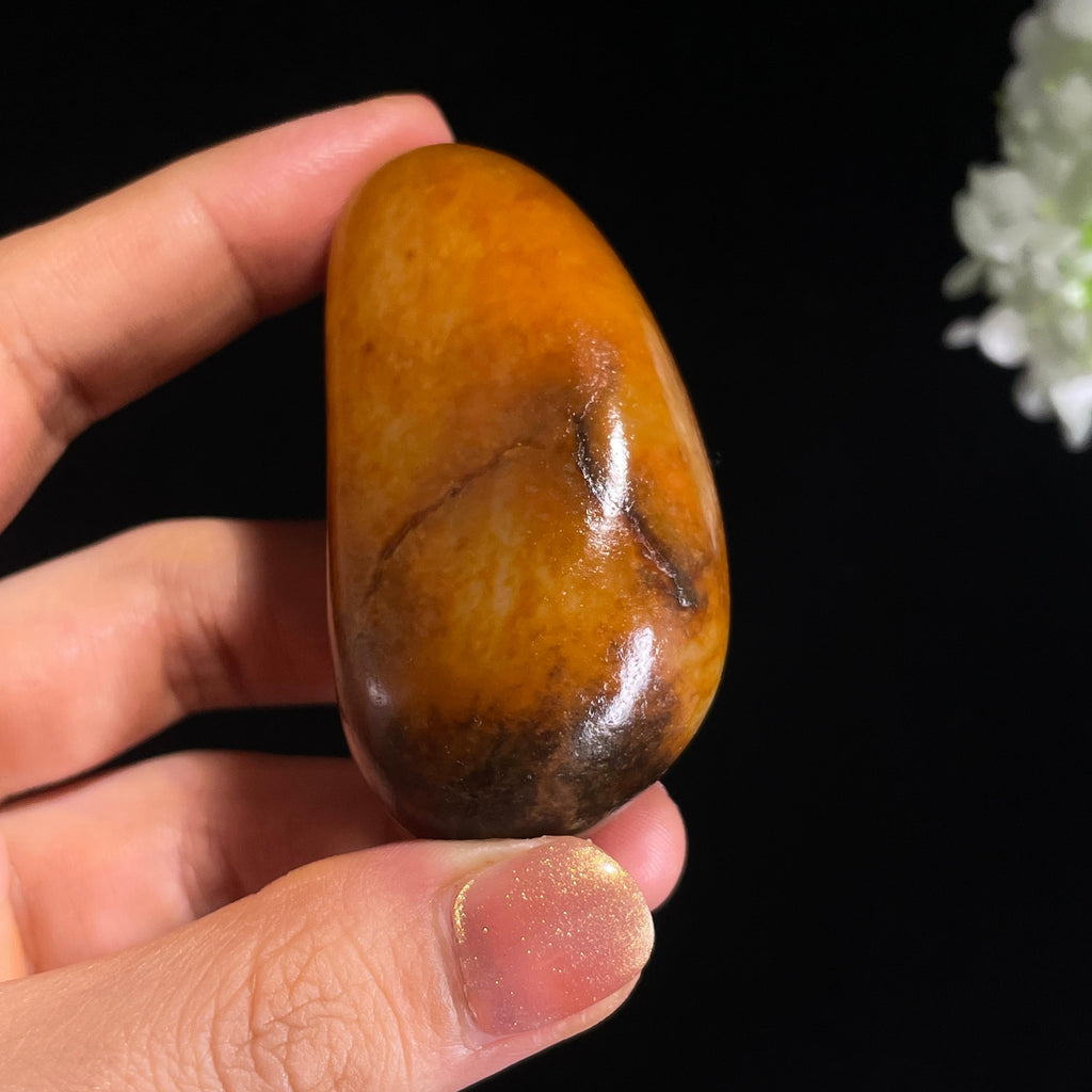 新疆和田玉“暮云熔玉”黄沁籽料（yc422775）