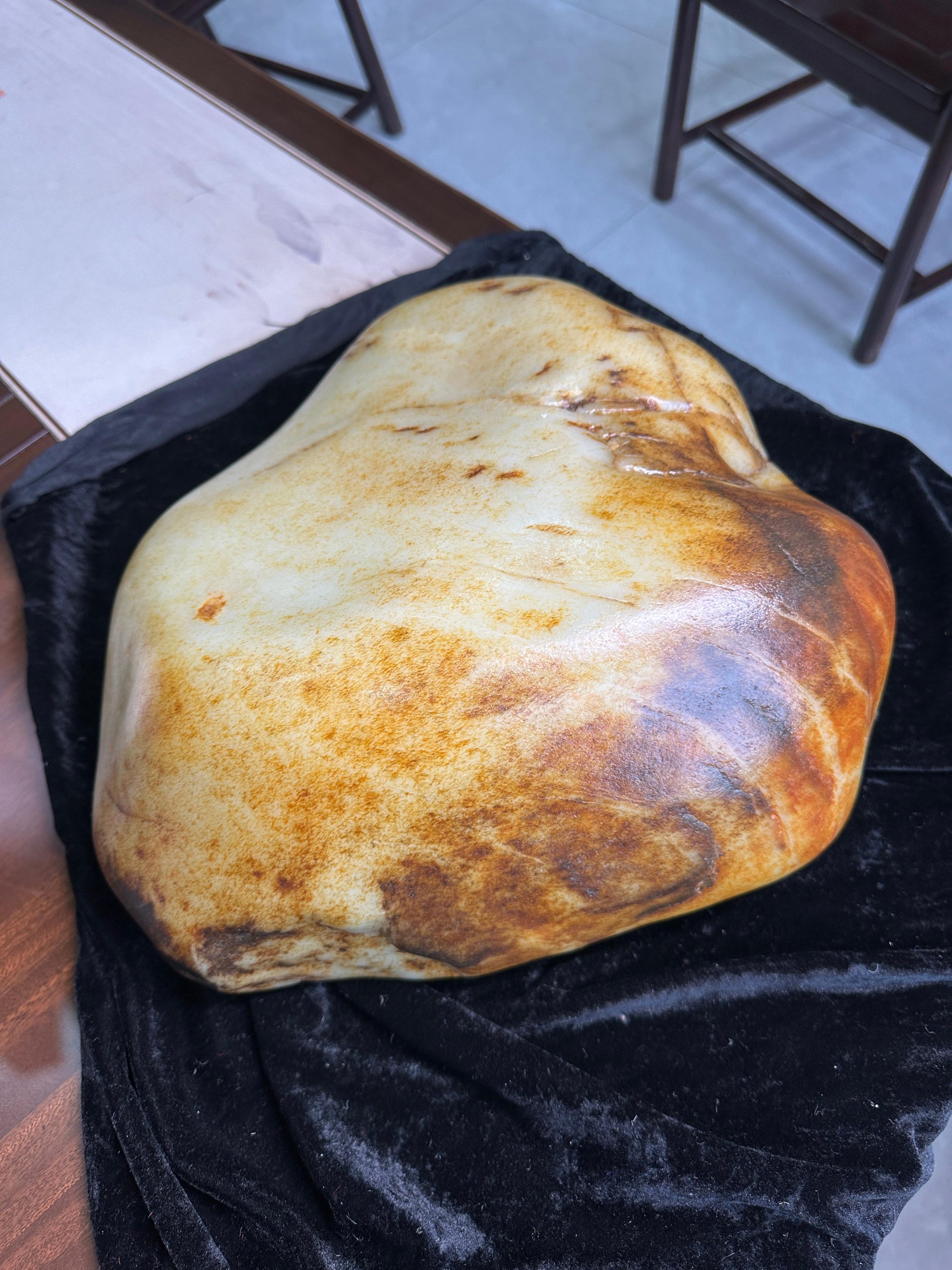 和田玉白玉洒金皮黑红皮“金玉昆仑”收藏级籽料（yc344277）