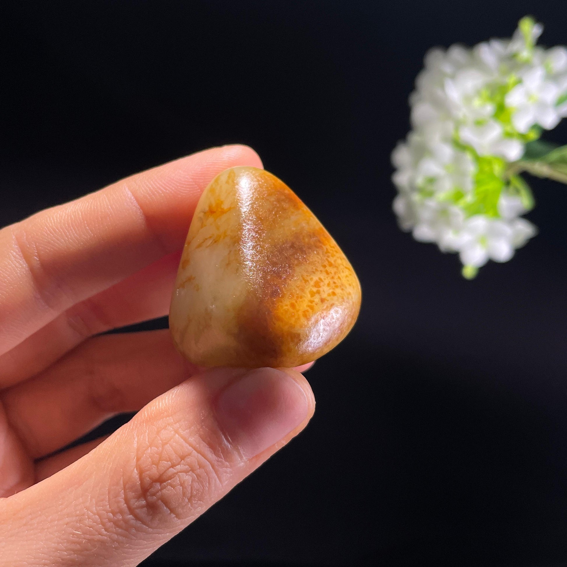 和田玉白玉“晴雪红霜”聚红洒金皮籽料（yc324354）