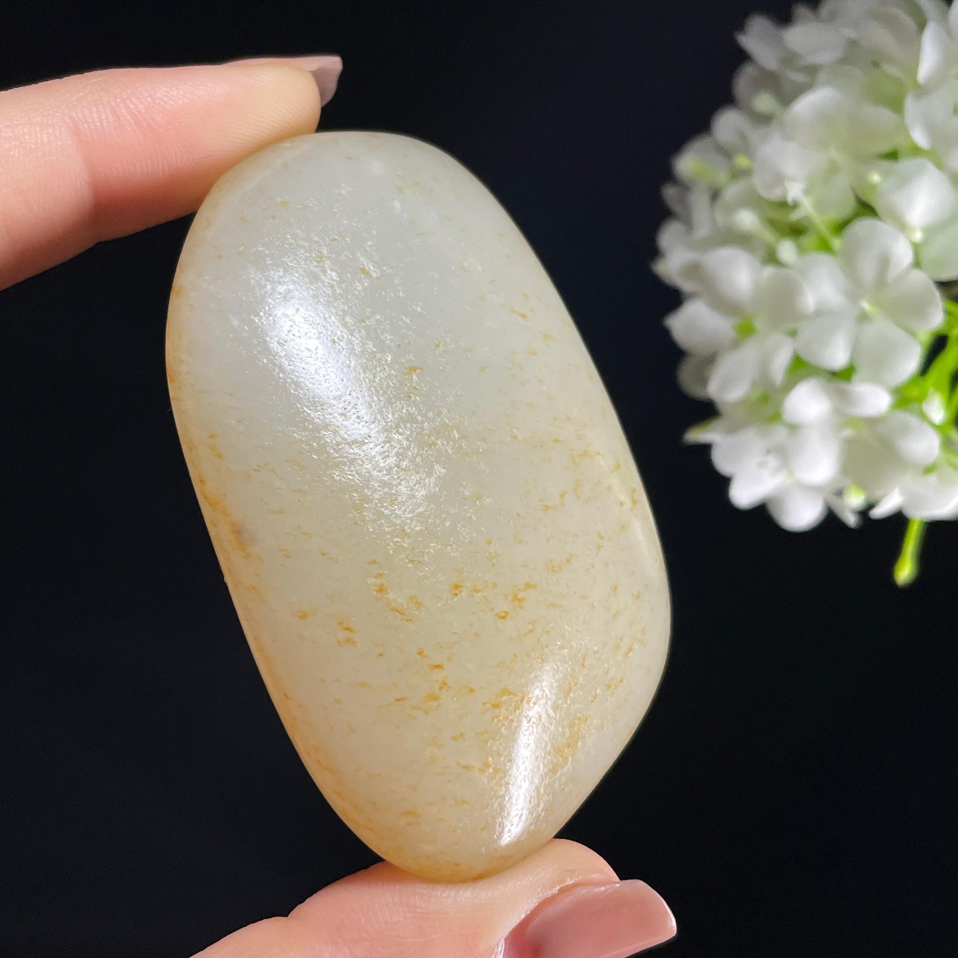 和田玉白玉“秋阳洒玉”洒金皮籽料（yc391288）