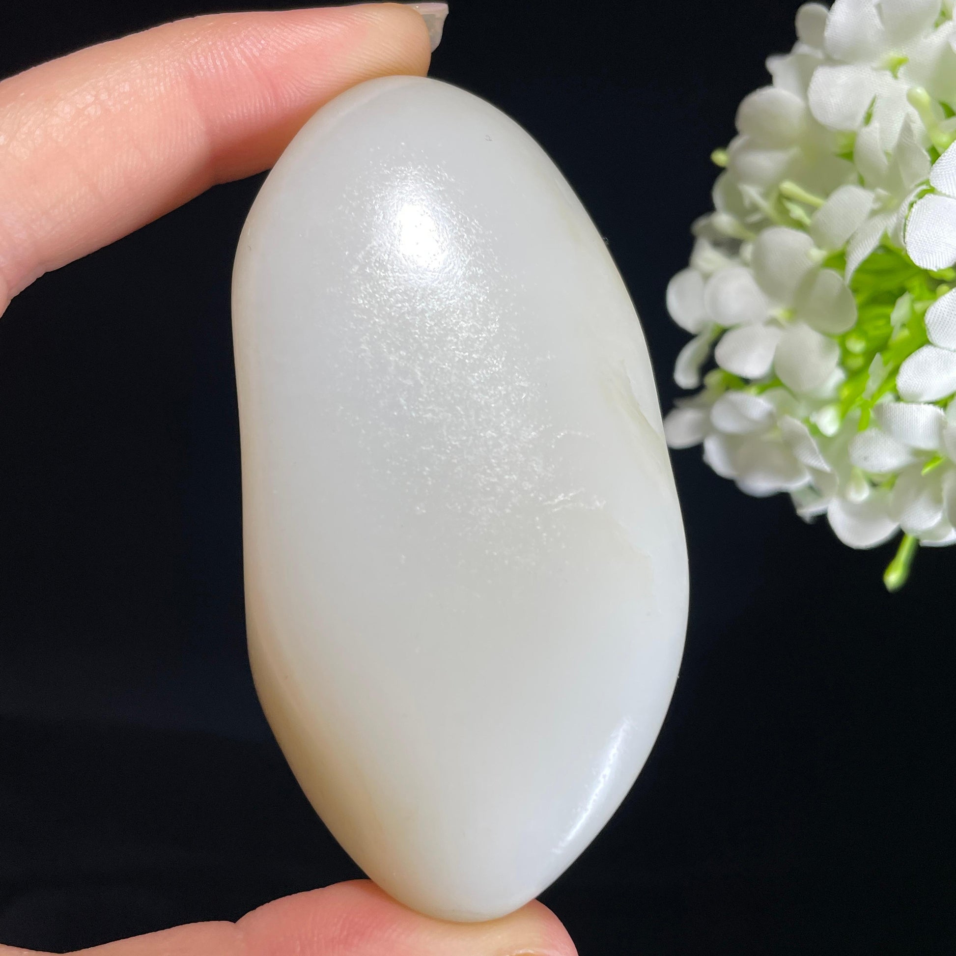 新疆天然和田玉白玉洒金皮籽料手把件（yc407933）