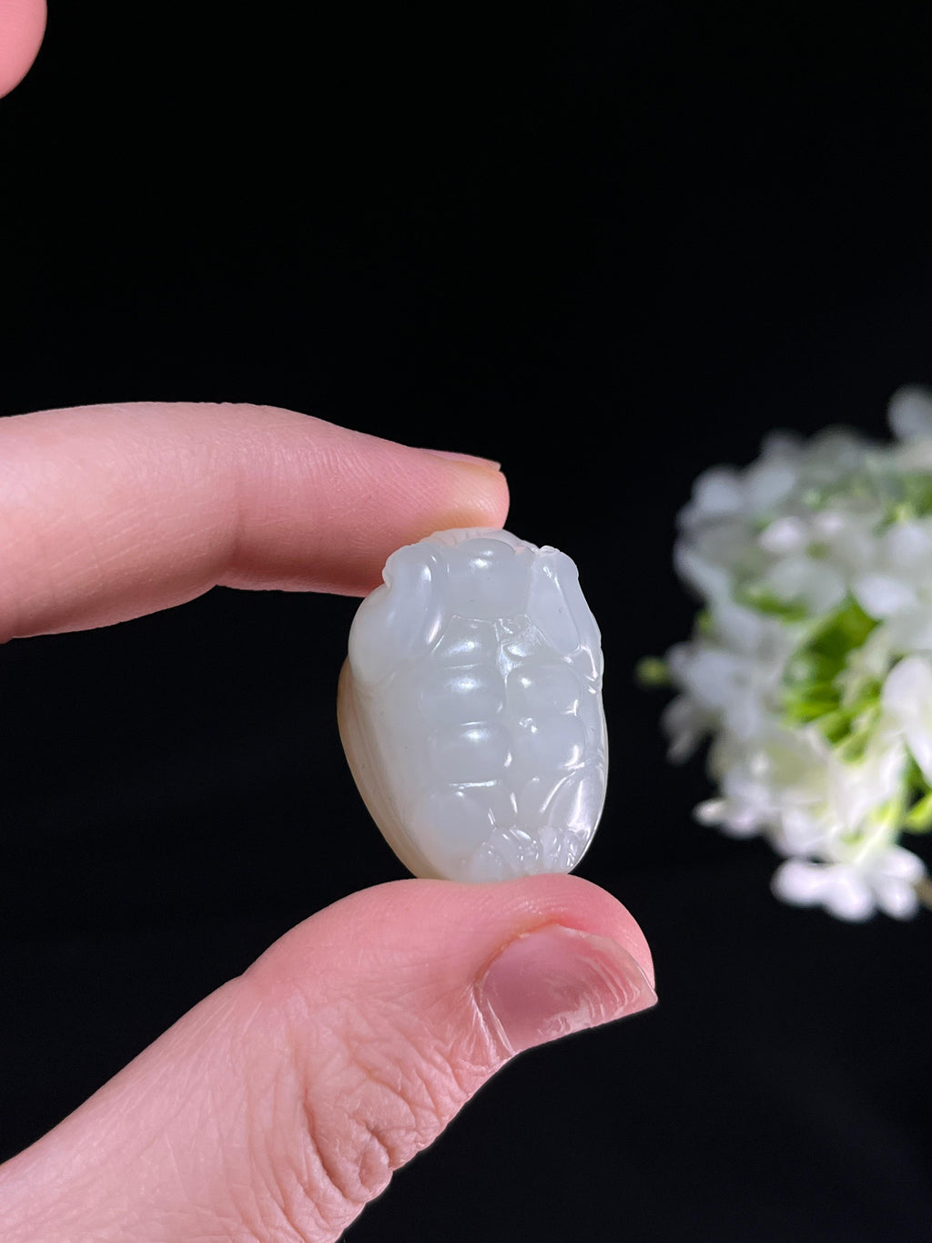 和田白玉洒金皮龙龟雕刻件（yc251755）