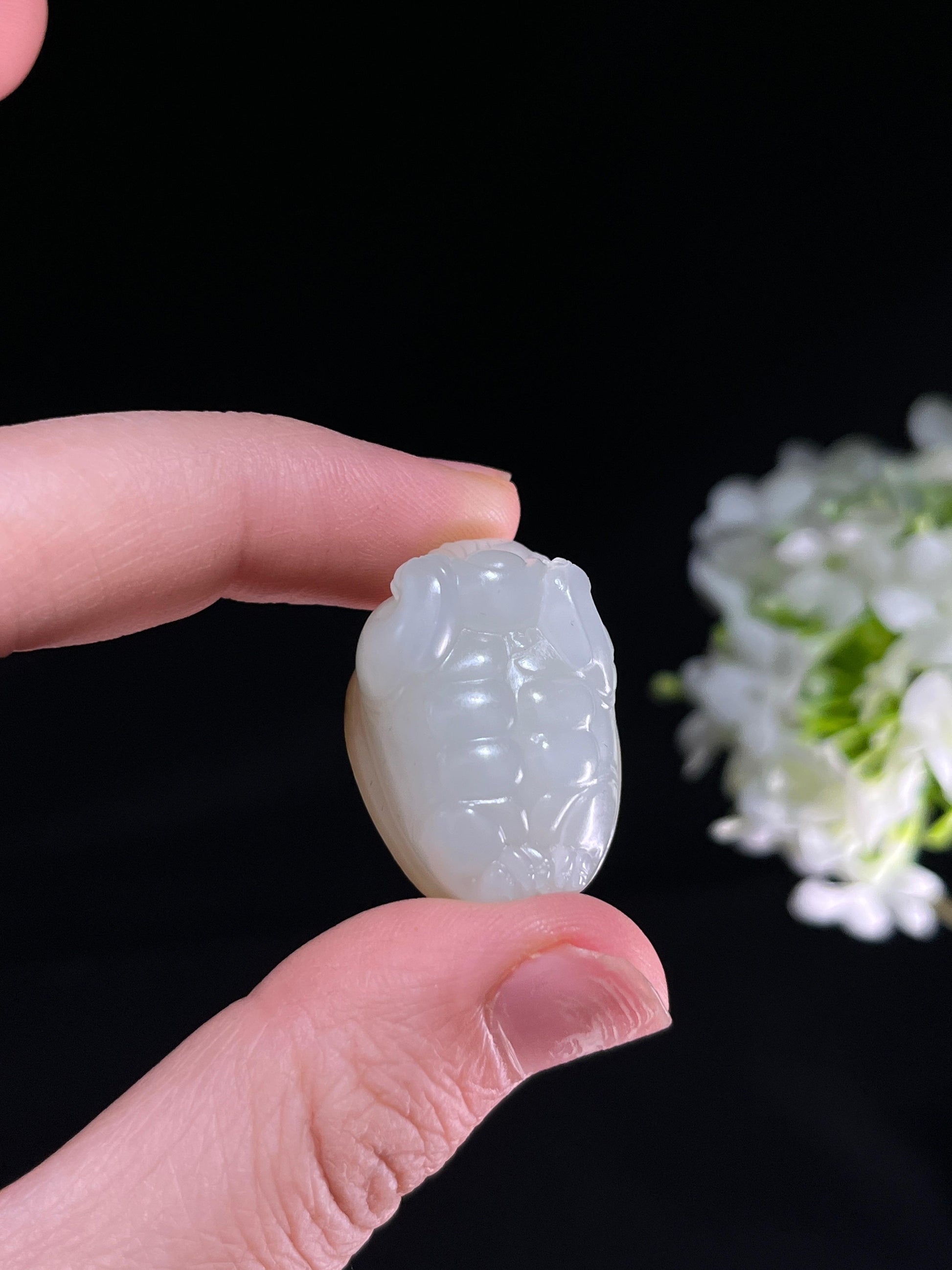 和田白玉洒金皮龙龟雕刻件（yc251755）