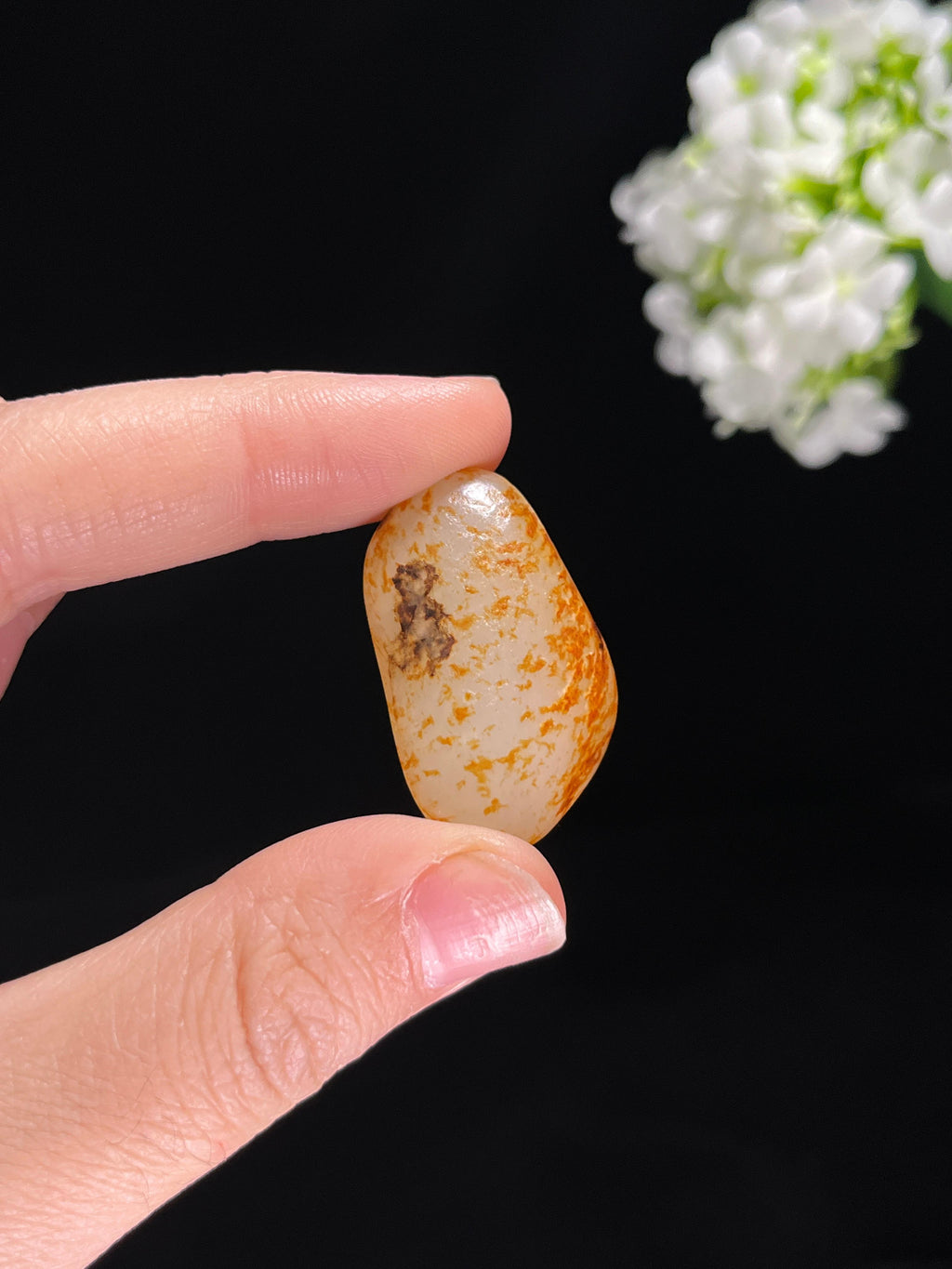 新疆和田玉洒金皮籽料原石包金挂件（yc255409）