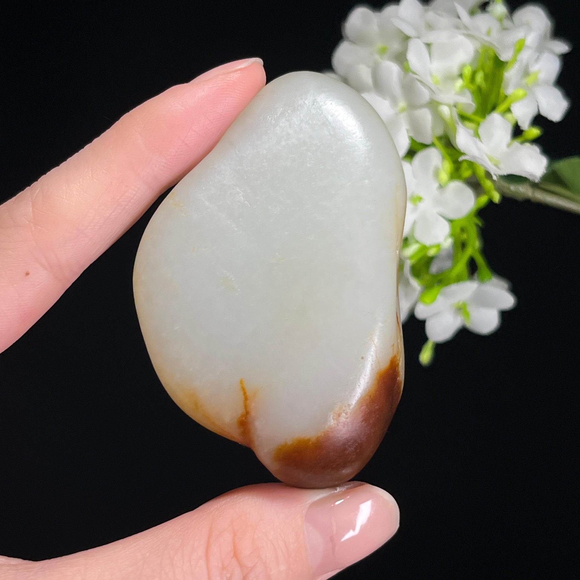 和田玉白玉枣红皮“意境虎爪纹”籽料原石（yc308395）