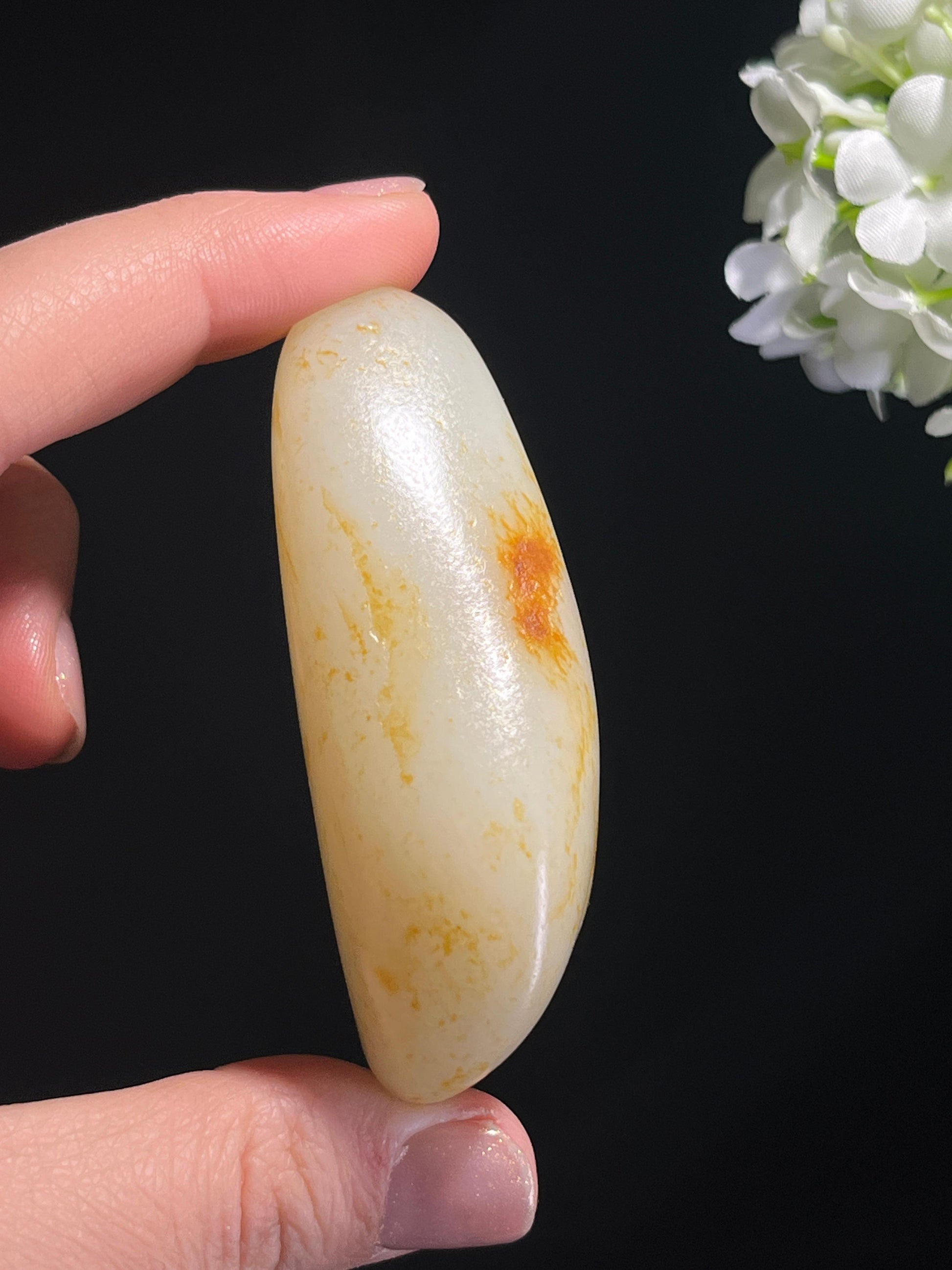 和田玉收藏级聚红洒金皮籽料原石（yc262838）