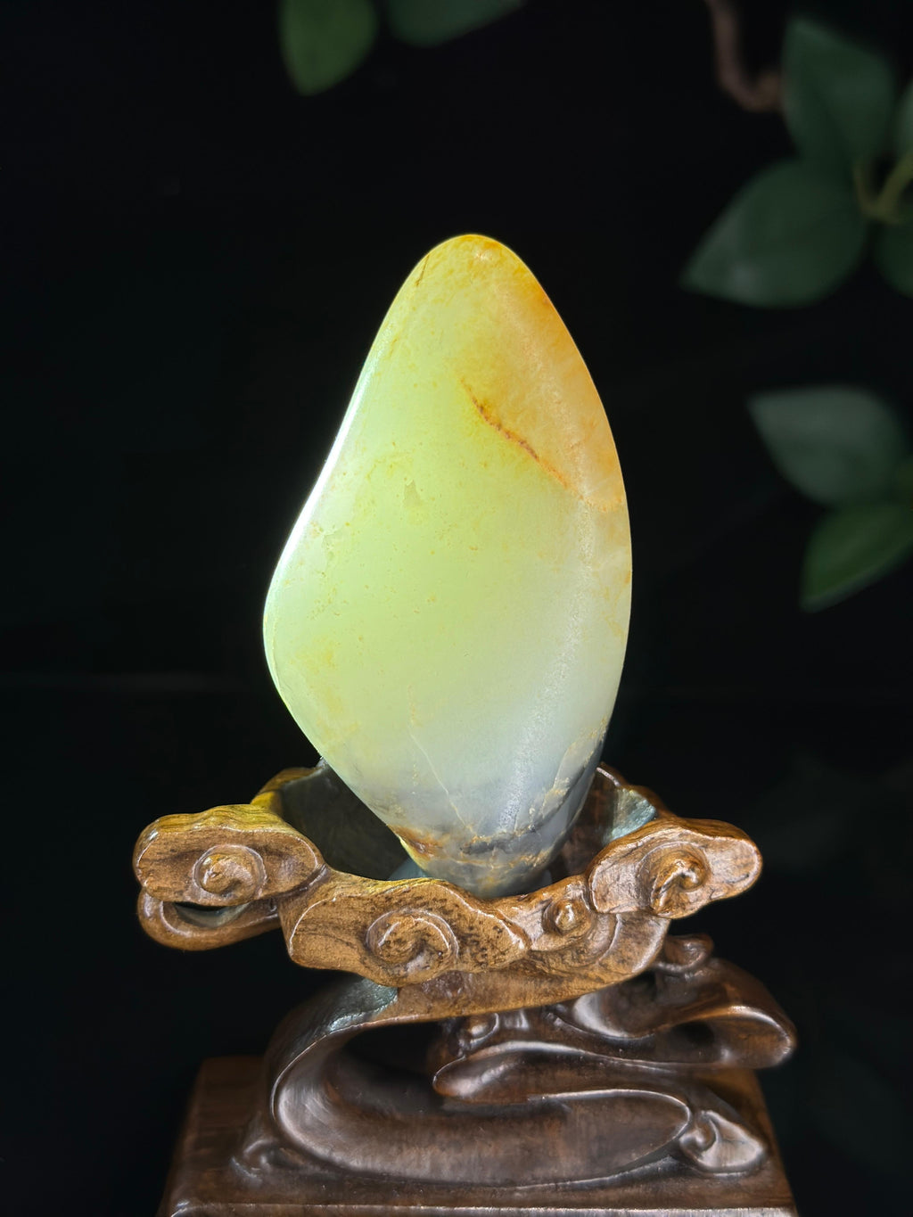新疆和田玉珍品白玉带青花洒金皮籽料手把件（yc749268）