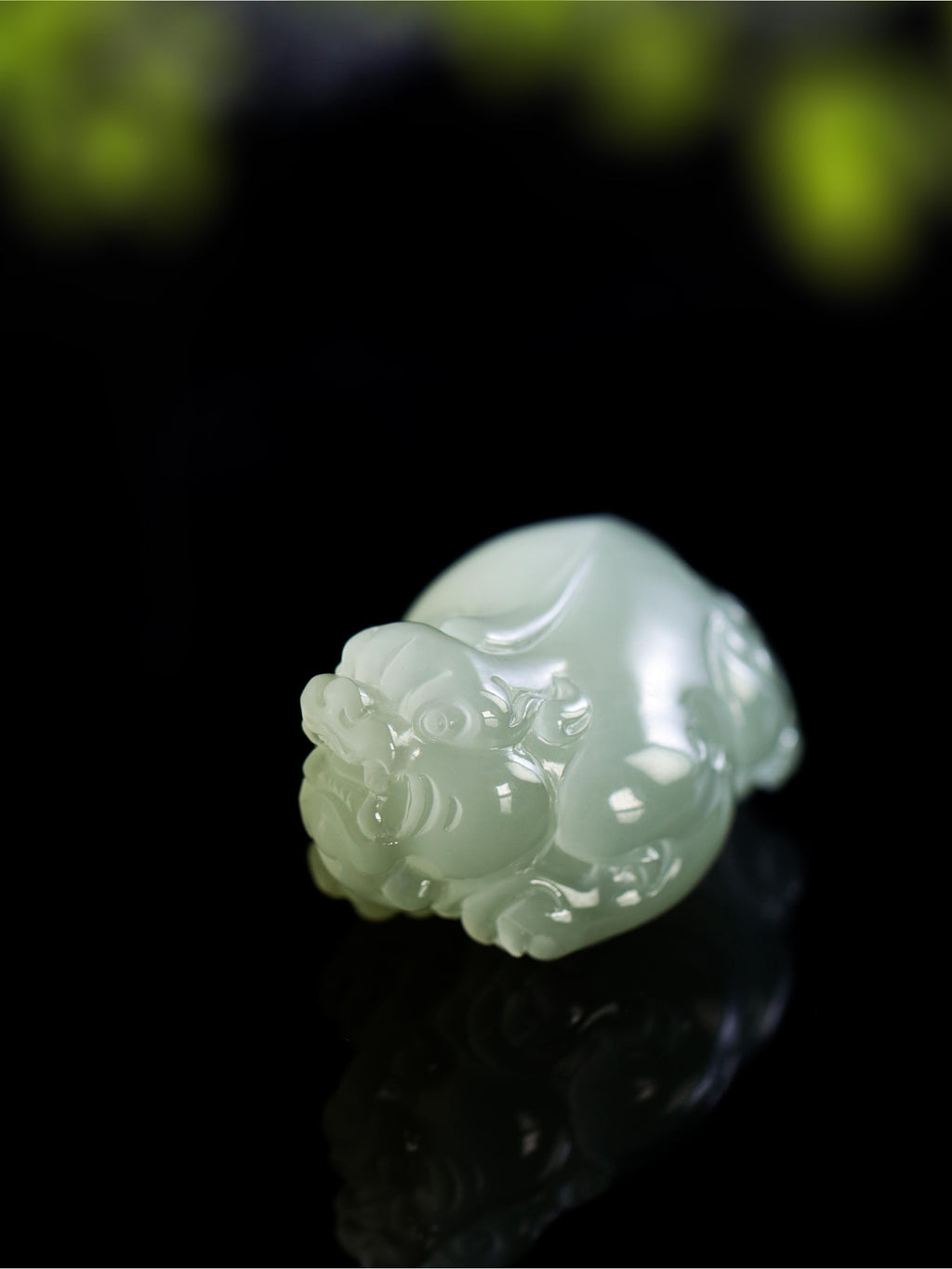 和田玉冰晴貔貅吊坠（yc188928）
