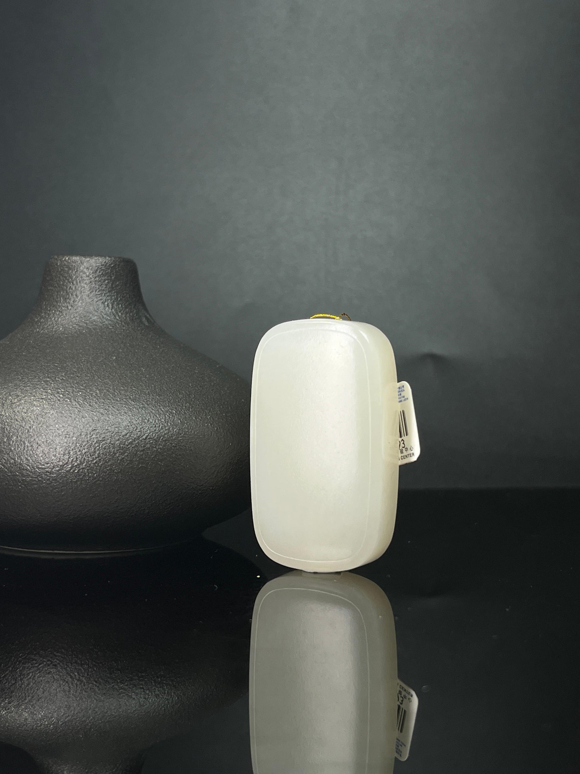 天然和田玉白玉兰花雕刻挂件（yc242872）