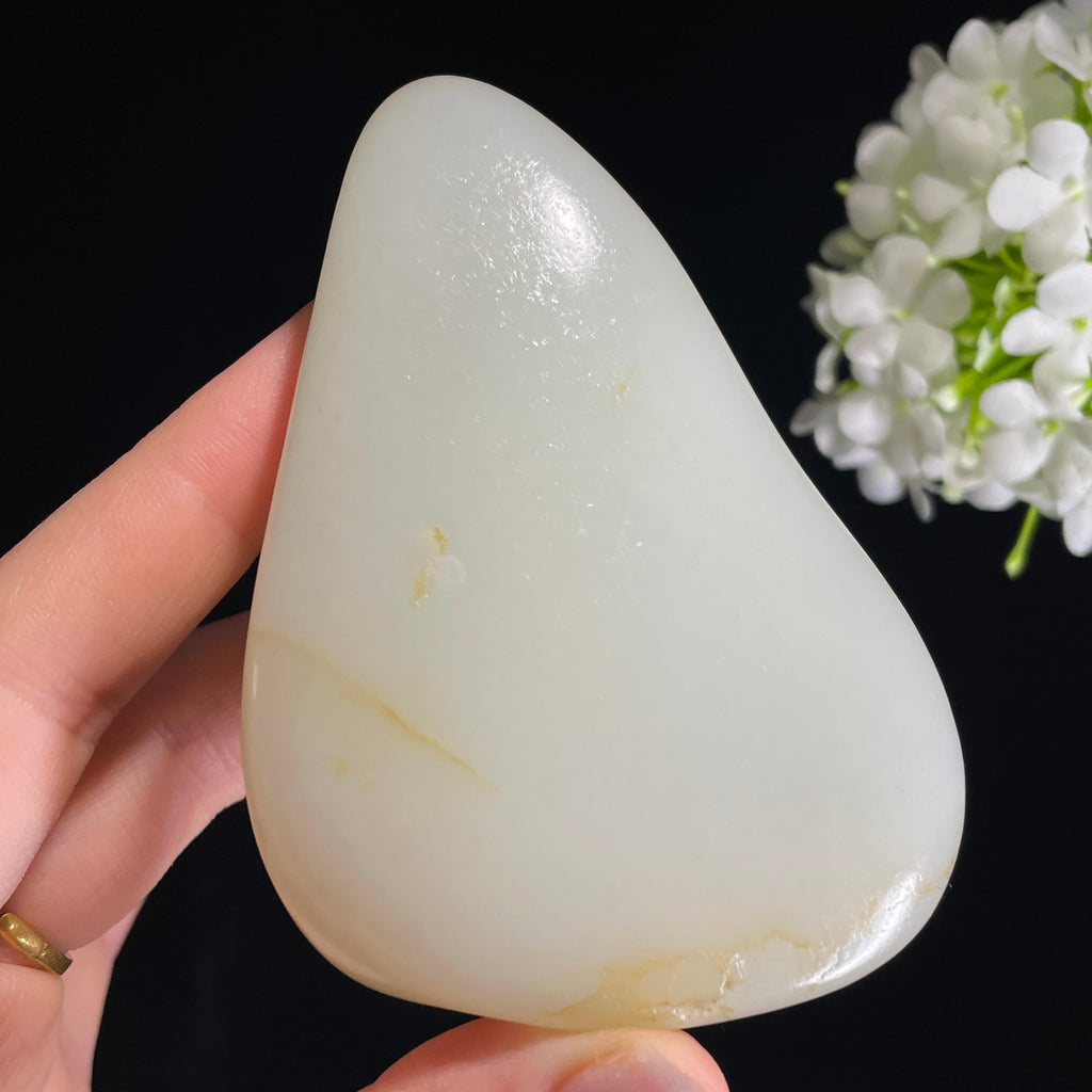 和田玉羊脂白玉“云心玉露”洒金皮籽料（yc318984）