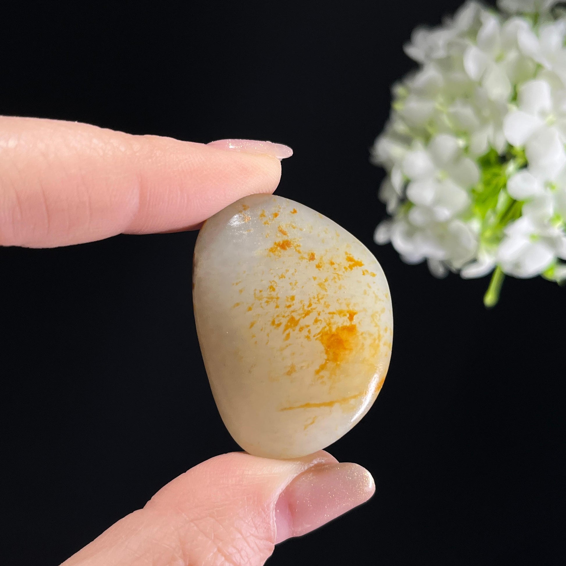 和田玉白玉“丹枫墨玉”黑红皮洒金皮籽料（yc353584）