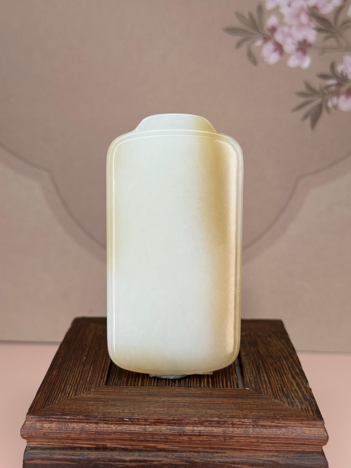 精品和田玉糖白平安无事牌（yc749723）