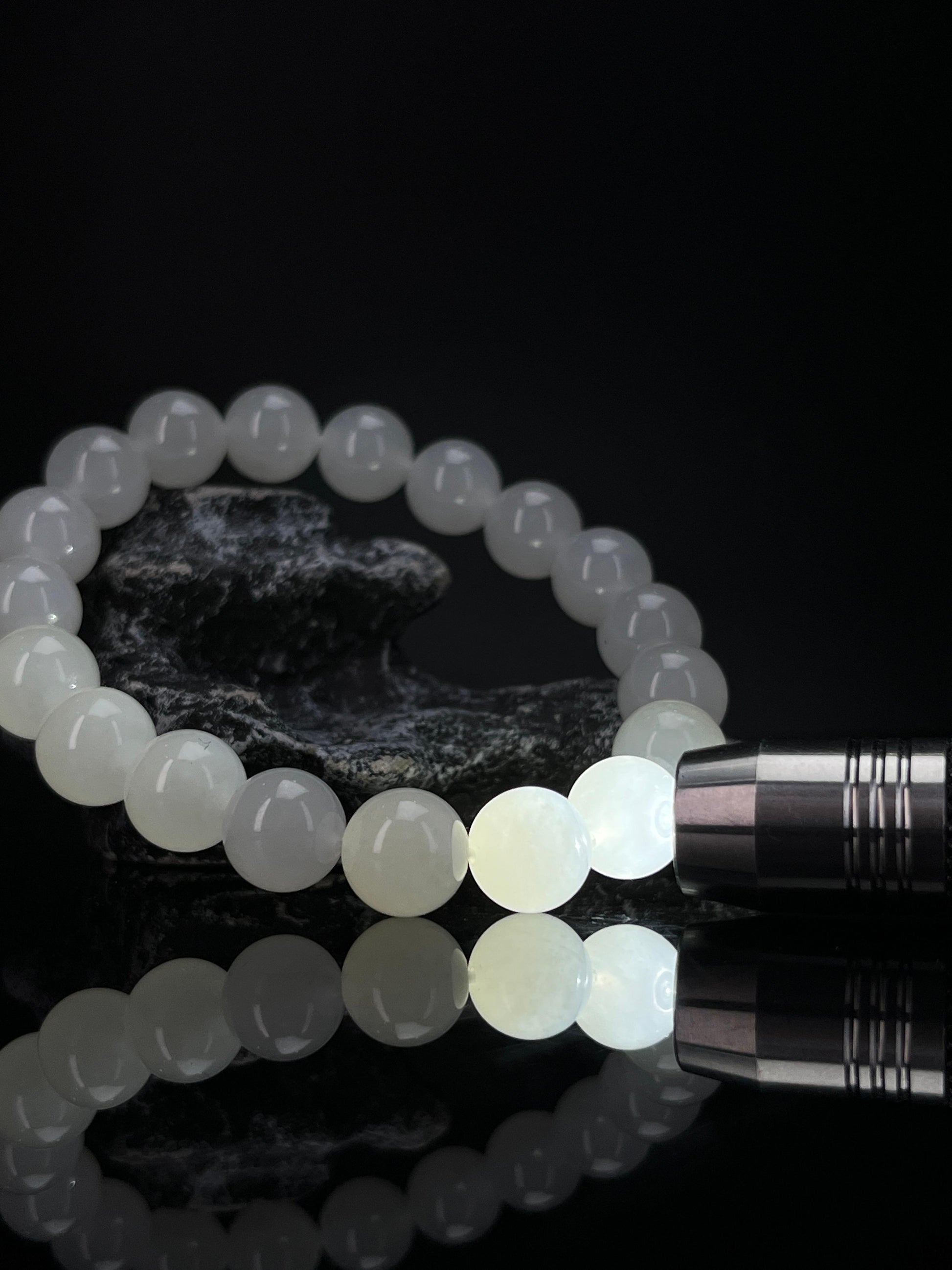 和田玉一级白手串（10卡）秒（yc234093）