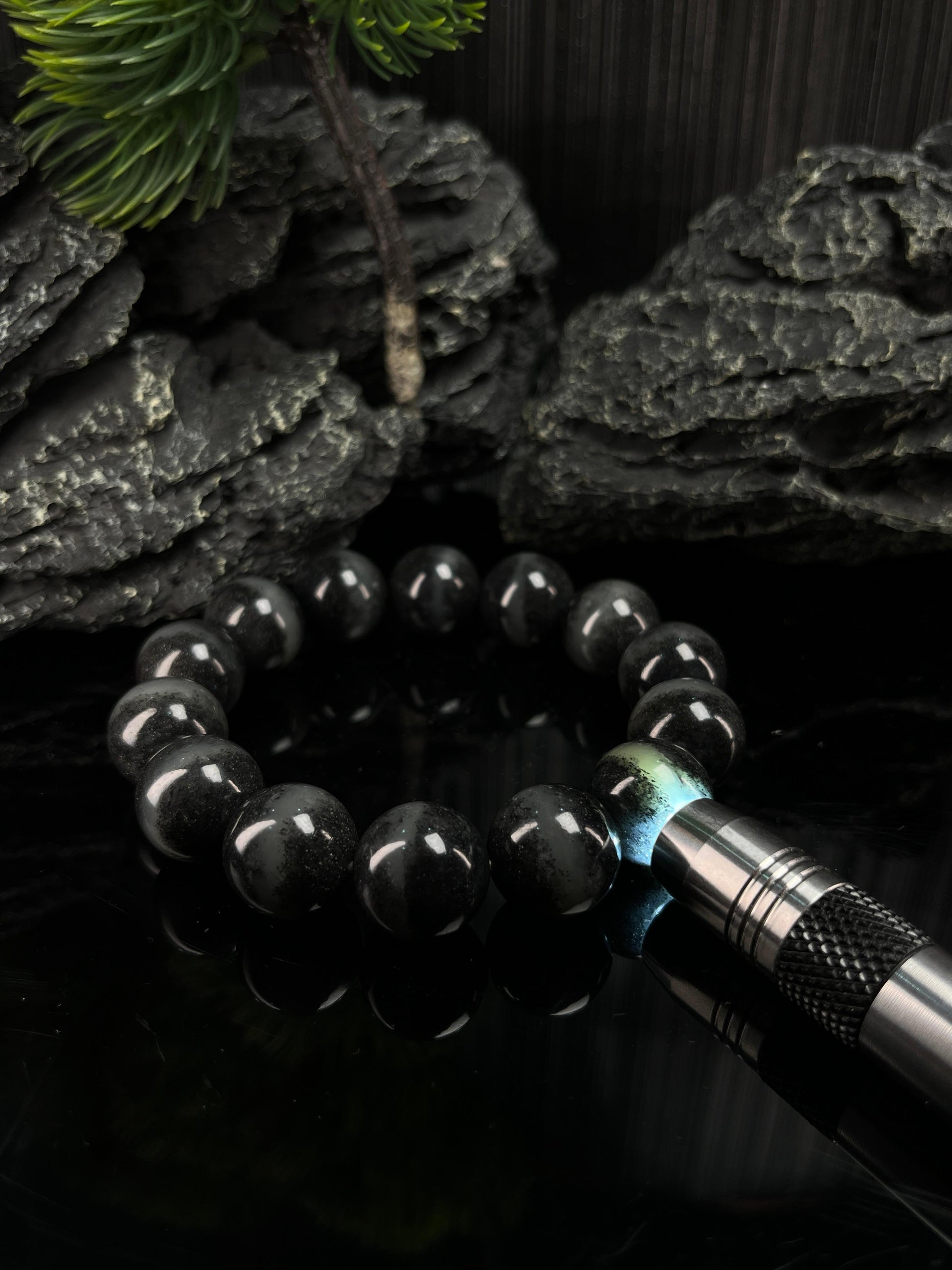 和田玉青花籽料手串（14卡）（yc222793）