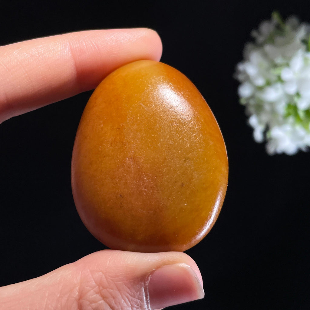 新疆天然和田玉“蜜脂金丸”黄沁籽料（yc440954）