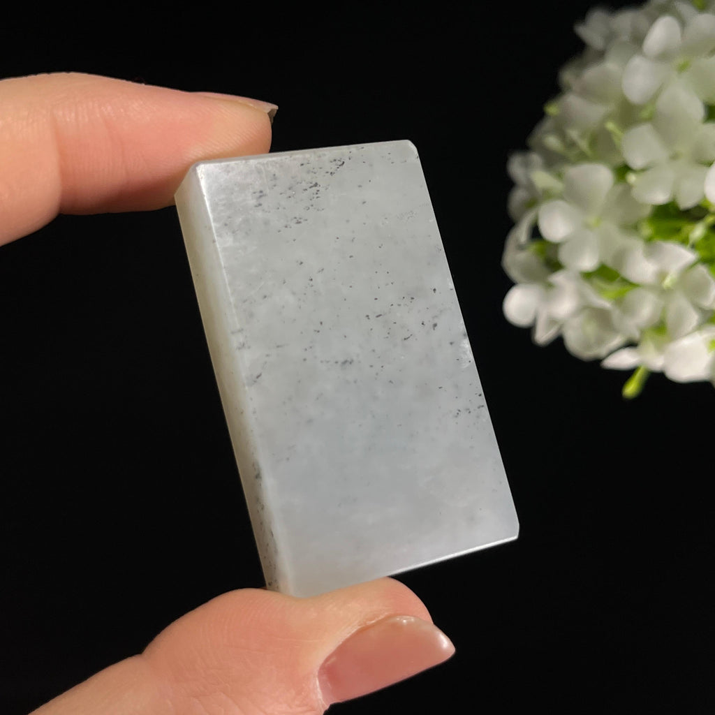 和田玉带墨青花“终南山下”籽料雕刻挂件（yc284636）