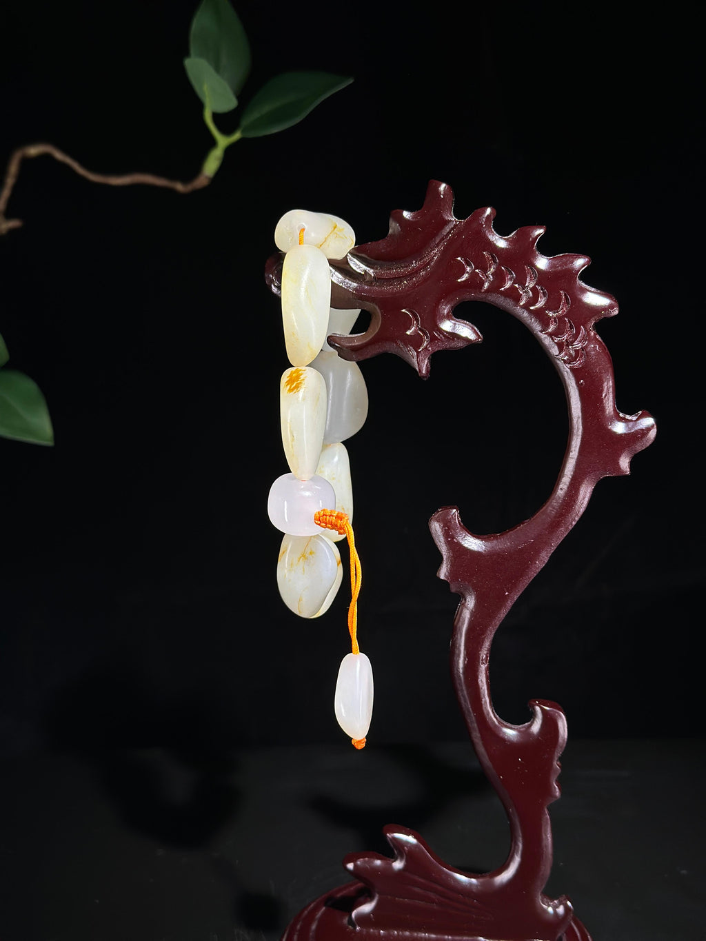 和田玉.白玉洒金皮籽料手串（9颗）（yc780244）