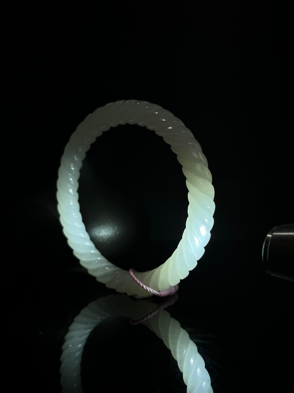 天然和田玉白玉时来运转手镯（多圈口库存）（yc242053）