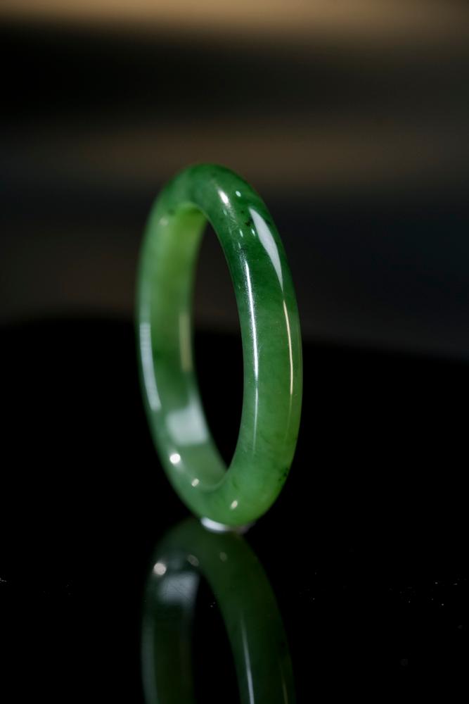 新疆天然和田玉碧玉手镯10（yc253303）