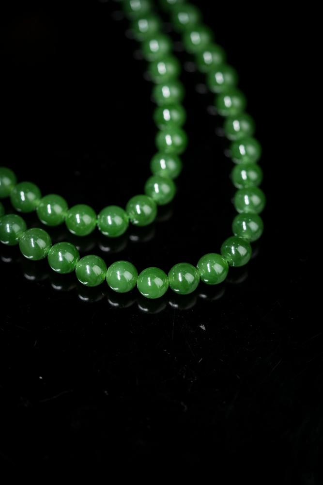 新疆天然和田玉碧玉项链3（yc253338）