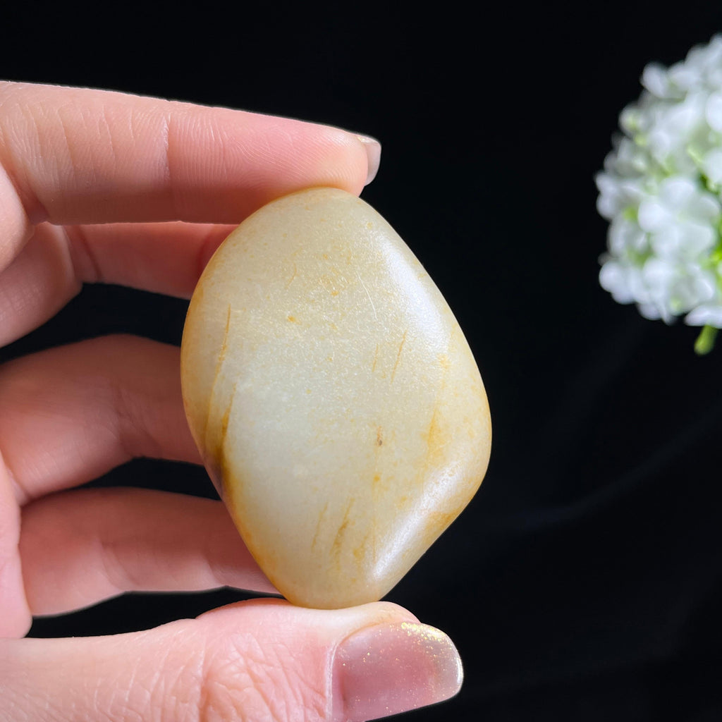 新疆天然和田玉白玉“金砂凝玉”洒金皮籽料原石（yc300245）