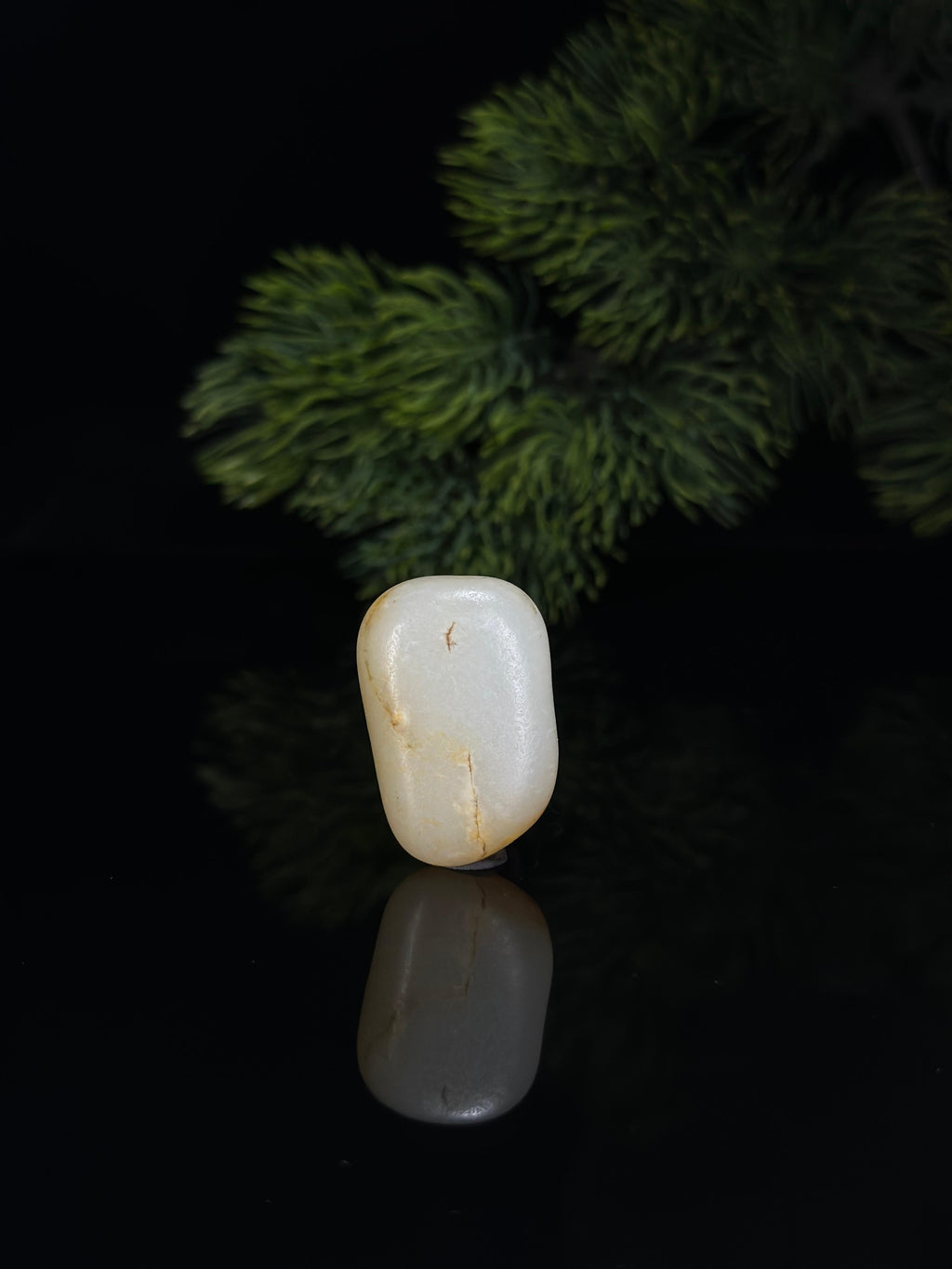 新疆和田玉白玉洒金皮挂件籽（yc536861）