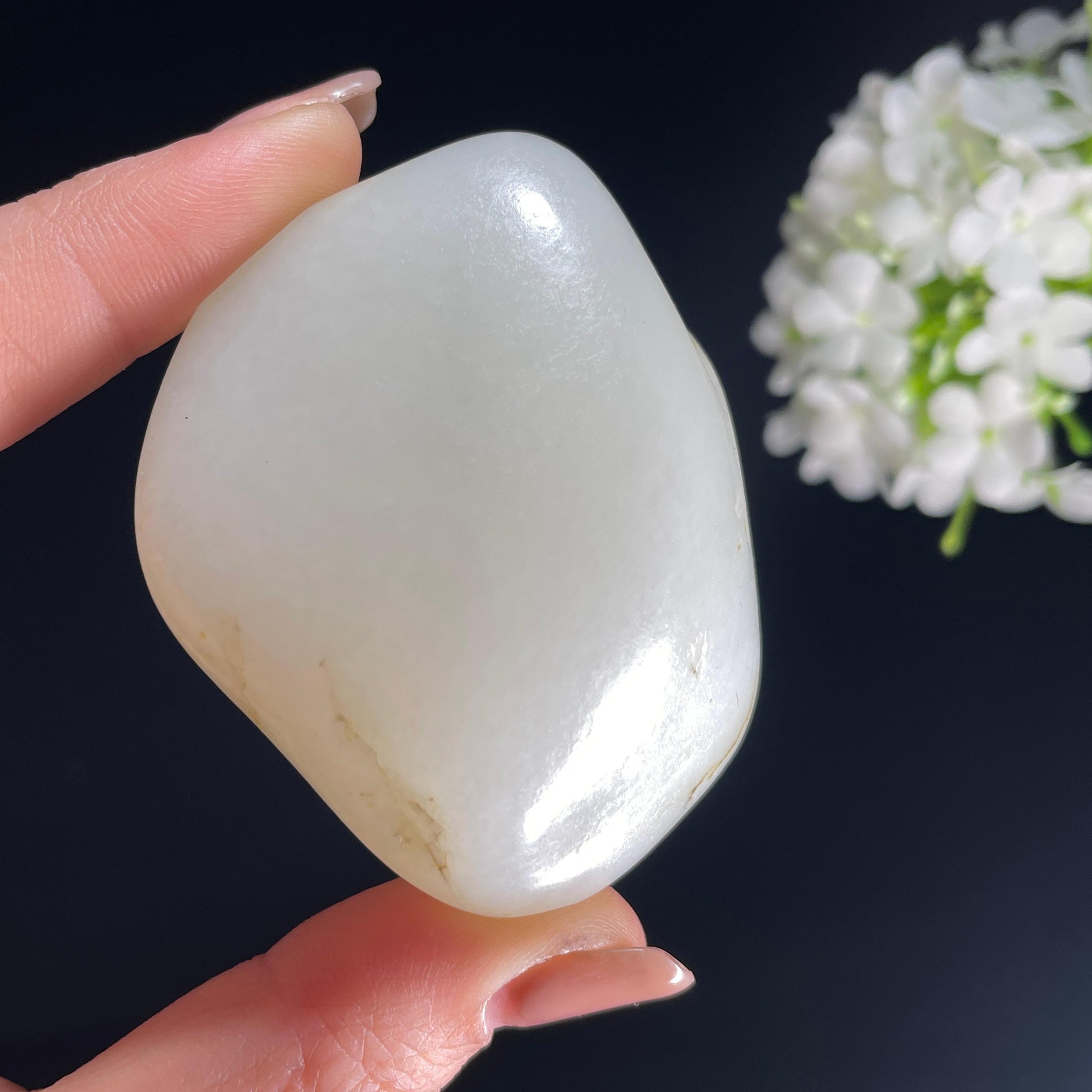 2026.4.9广告流，和田玉白玉“素璧含光”淡洒金皮籽料（yc386188）