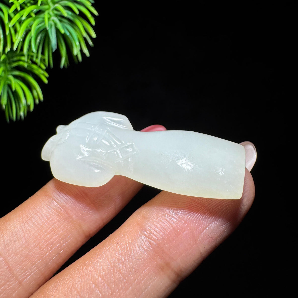 和田玉山料白玉旗袍（yc714985）