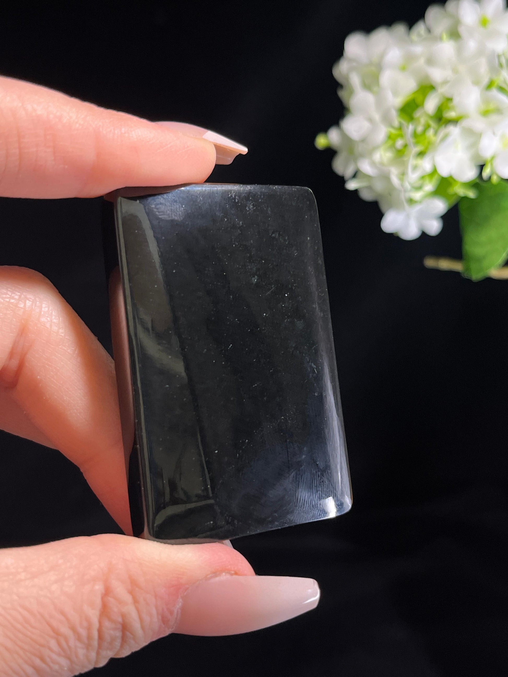 新疆天然和田玉塔青料平安无事牌3（yc260276）