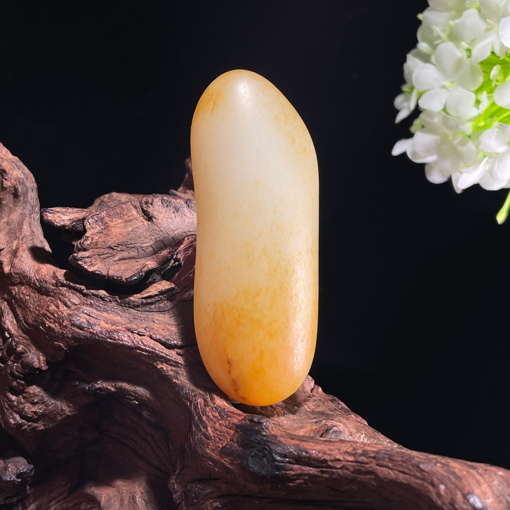 新疆天然和田玉“暖玉含章”洒金皮籽料（yc401226）