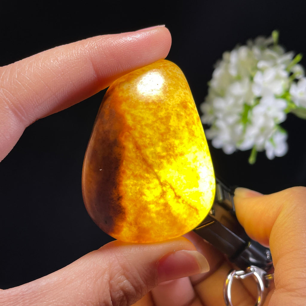 和田玉暖白种“金雨玉滴”红皮洒金皮籽料（yc420526）