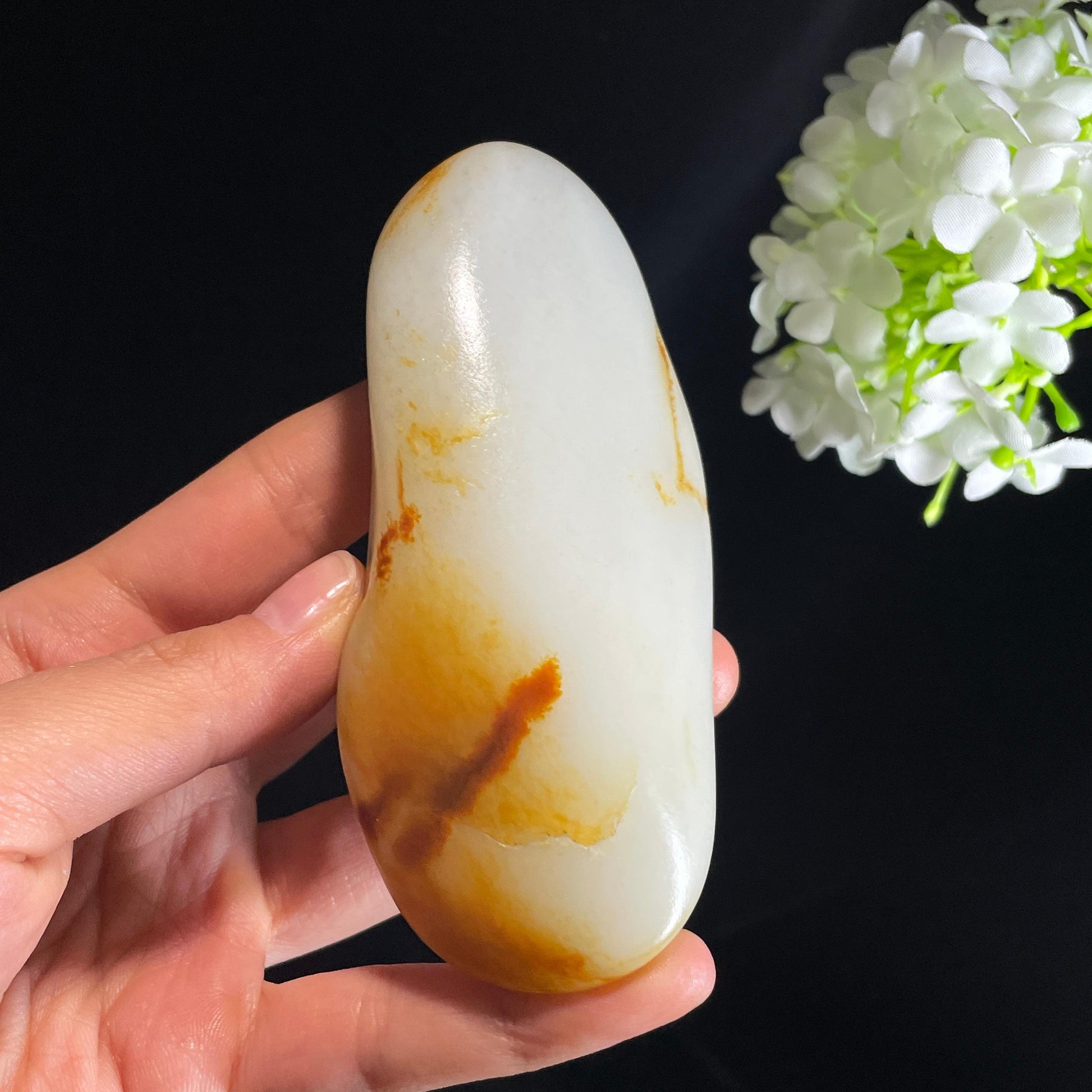 和田玉白玉“黄云缠锦”红皮聚黄皮籽料（yc356077）