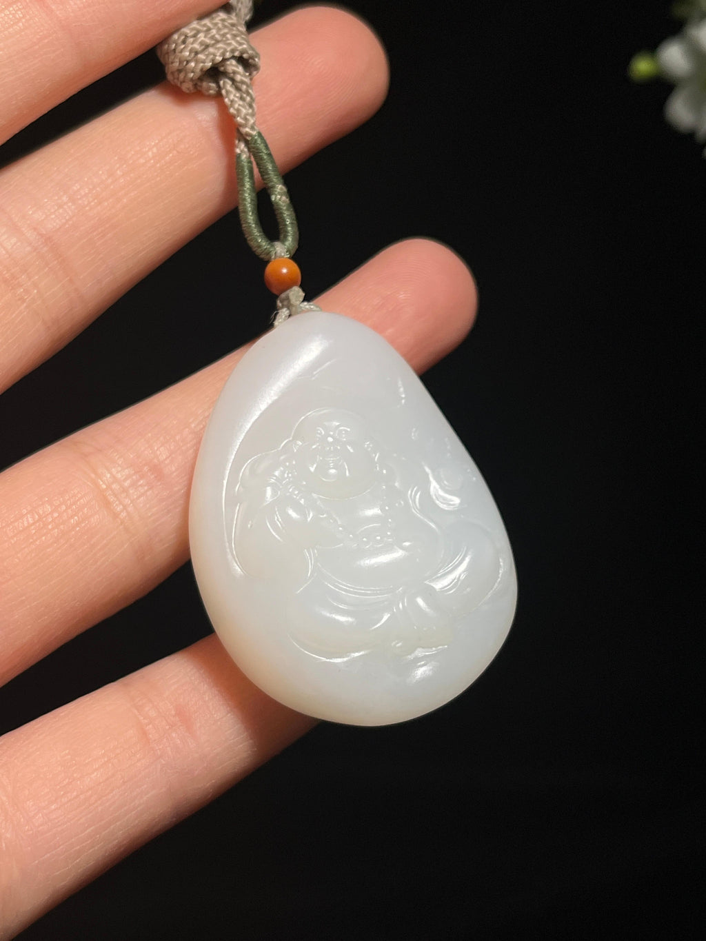 和田玉笑佛吊坠（yc258256）