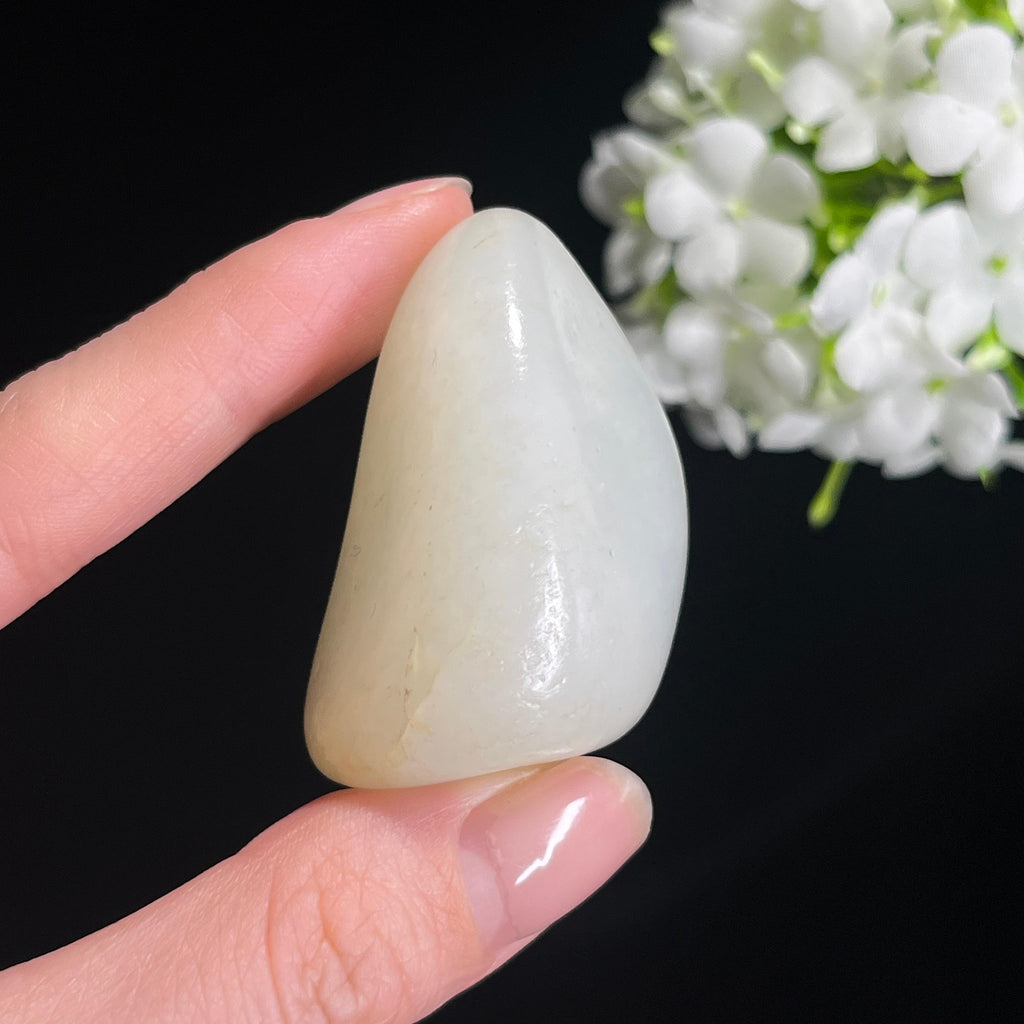 和田一级白玉“玉脂浅金籽”籽料原石（yc297676）