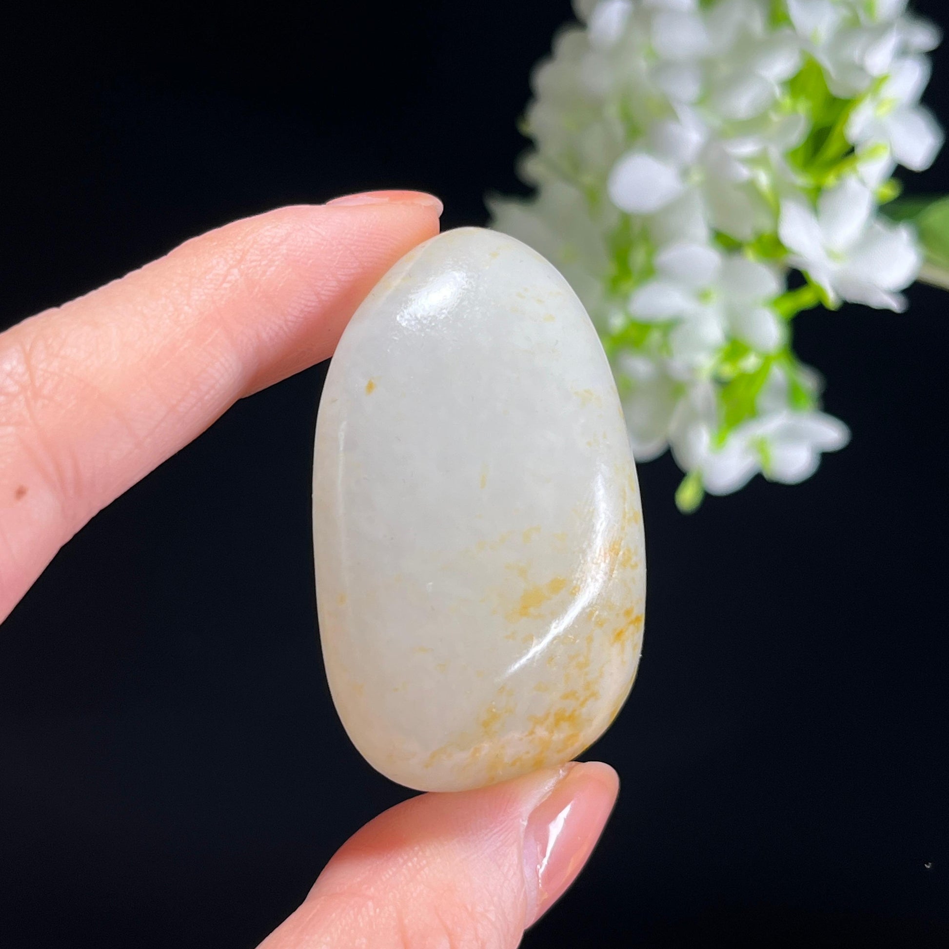 和田玉一级白“金波碎月”洒金皮籽料（yc347621）